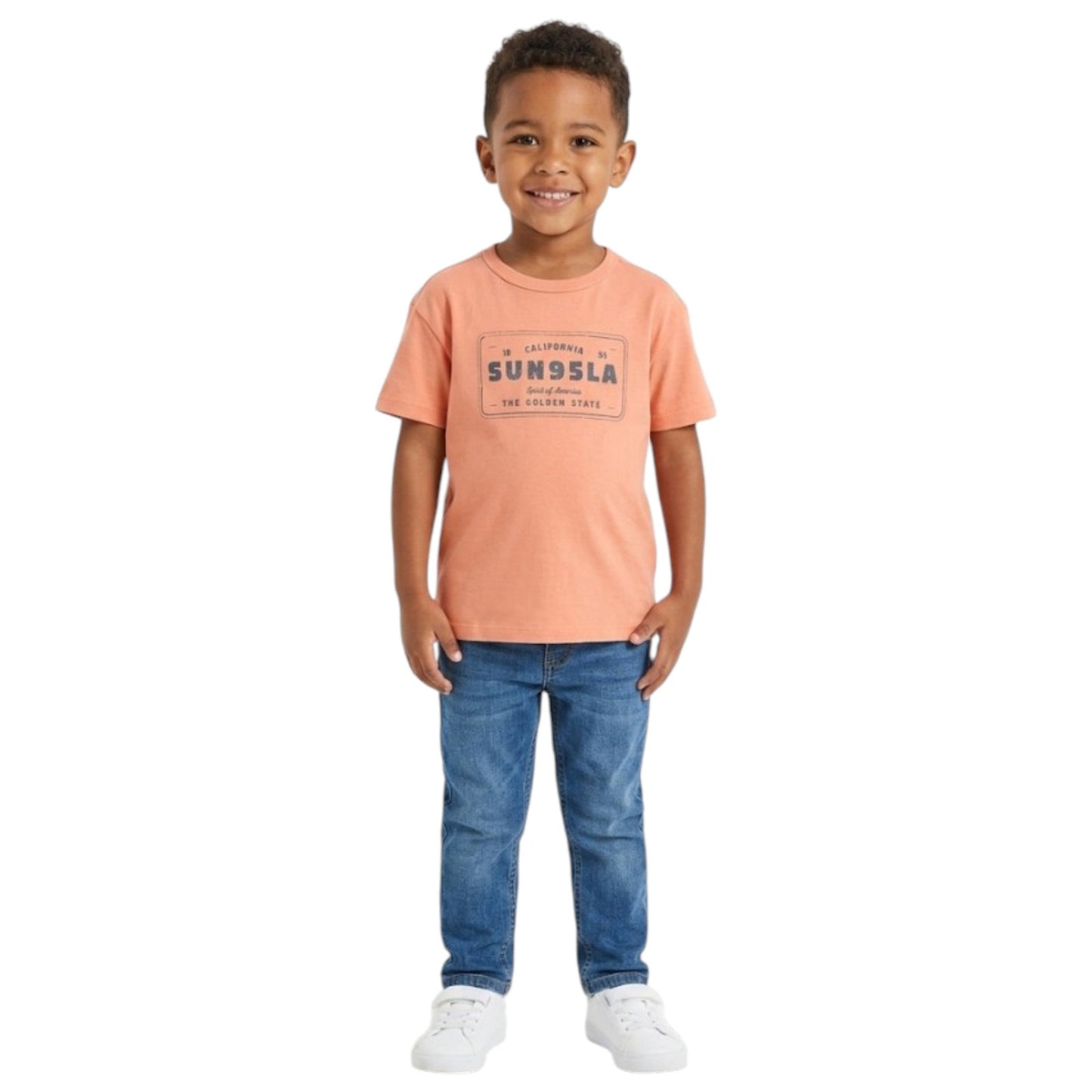 Kids Boy's Printed Top,Coral