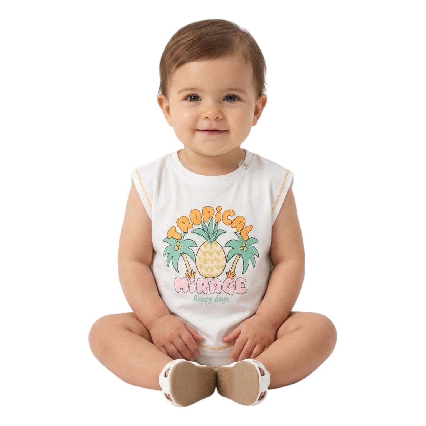 Kids Boy's Printed Top,White