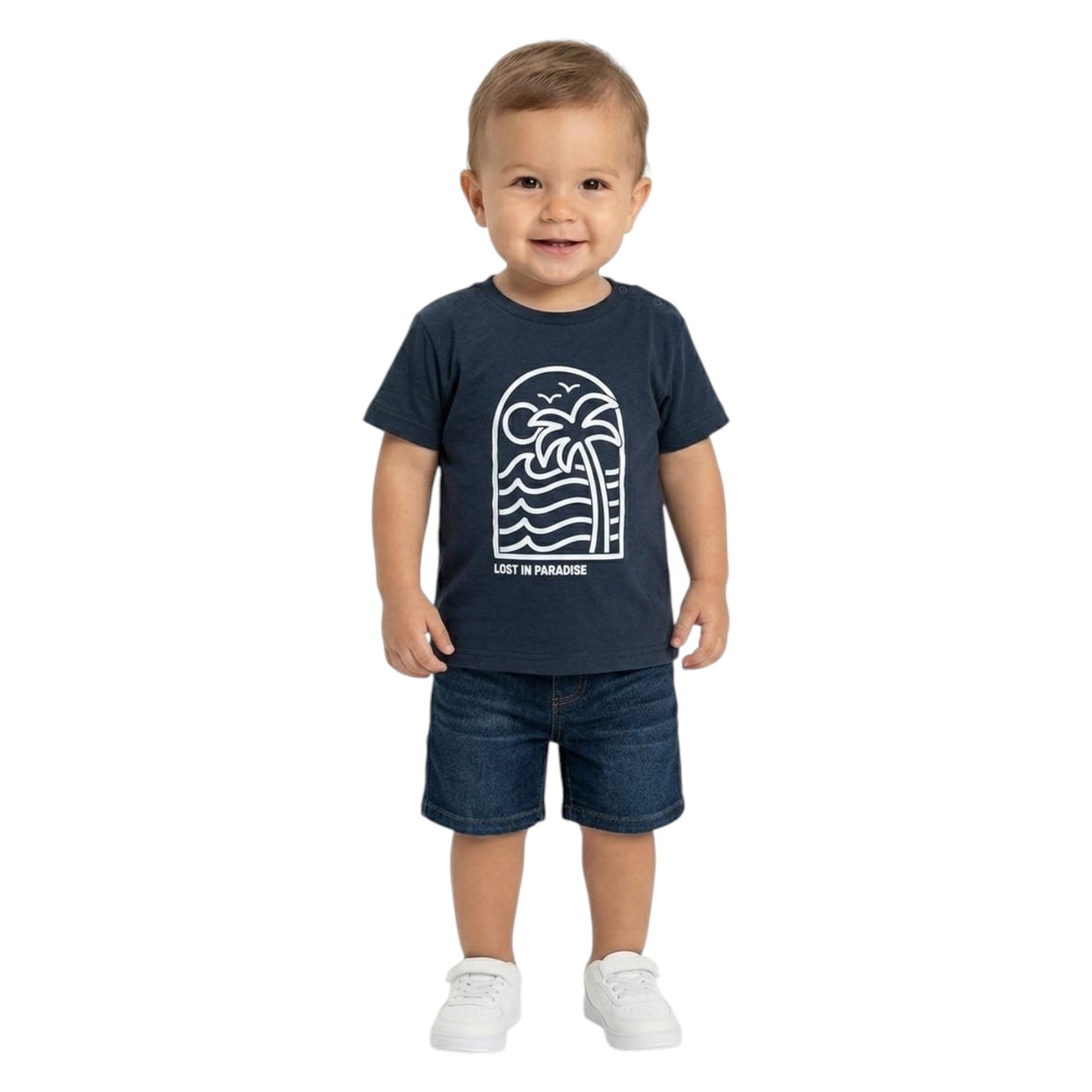 Kids Boy's Printed Top,Navy