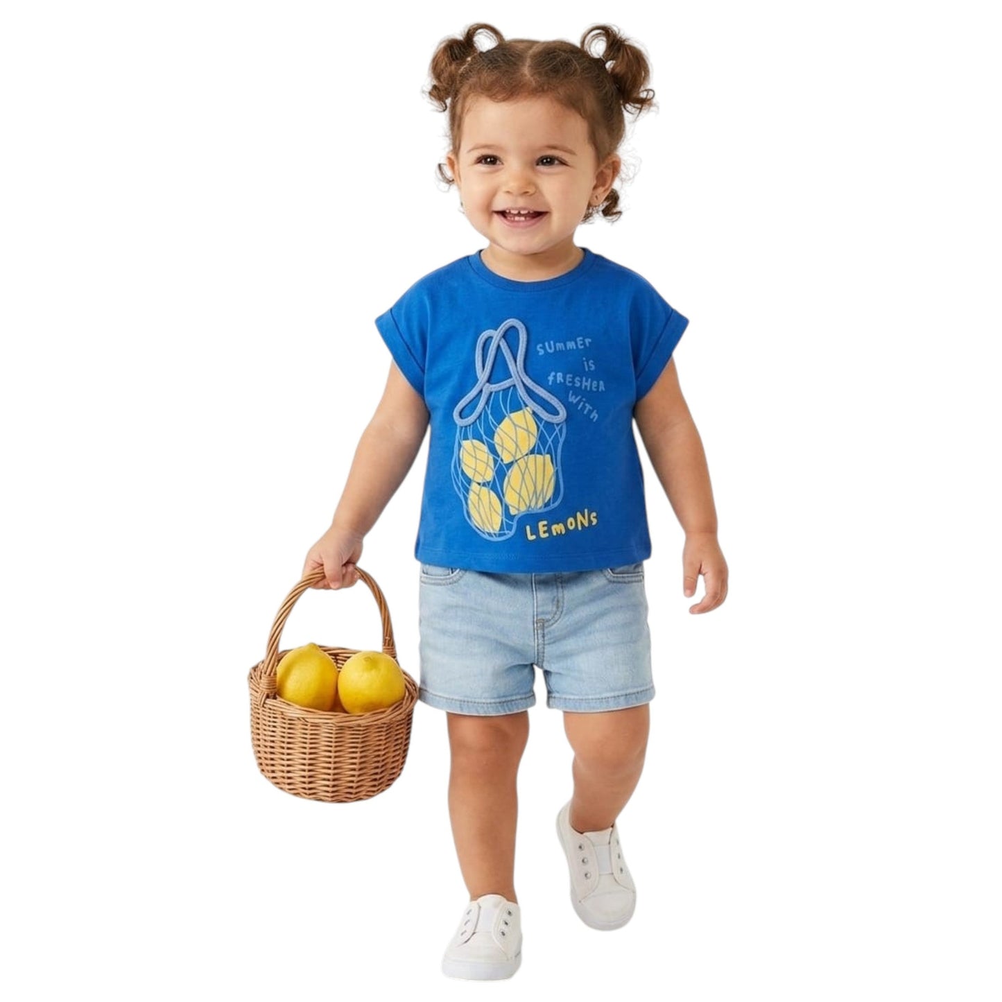 Kids Girl's Printed Top,Indigo