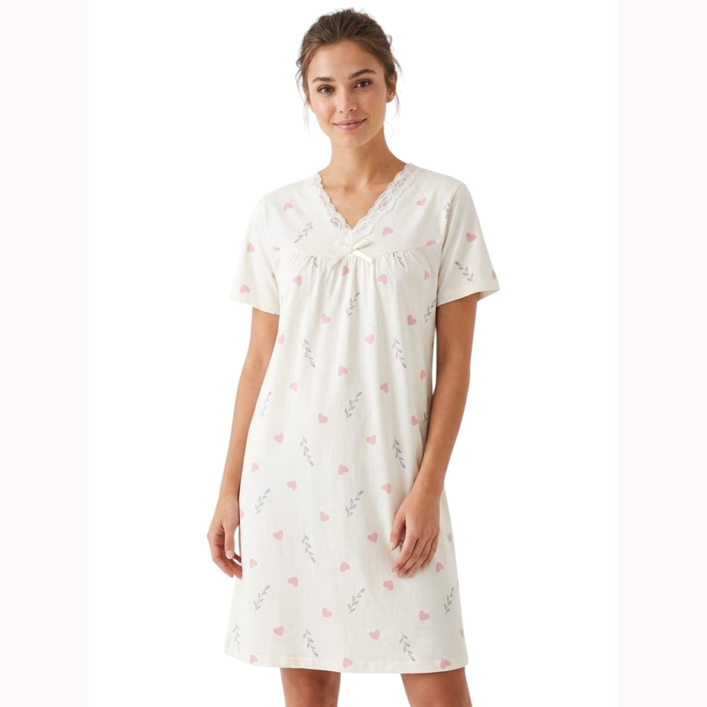 Women's Printed Sleepwear Robe,Light Beige