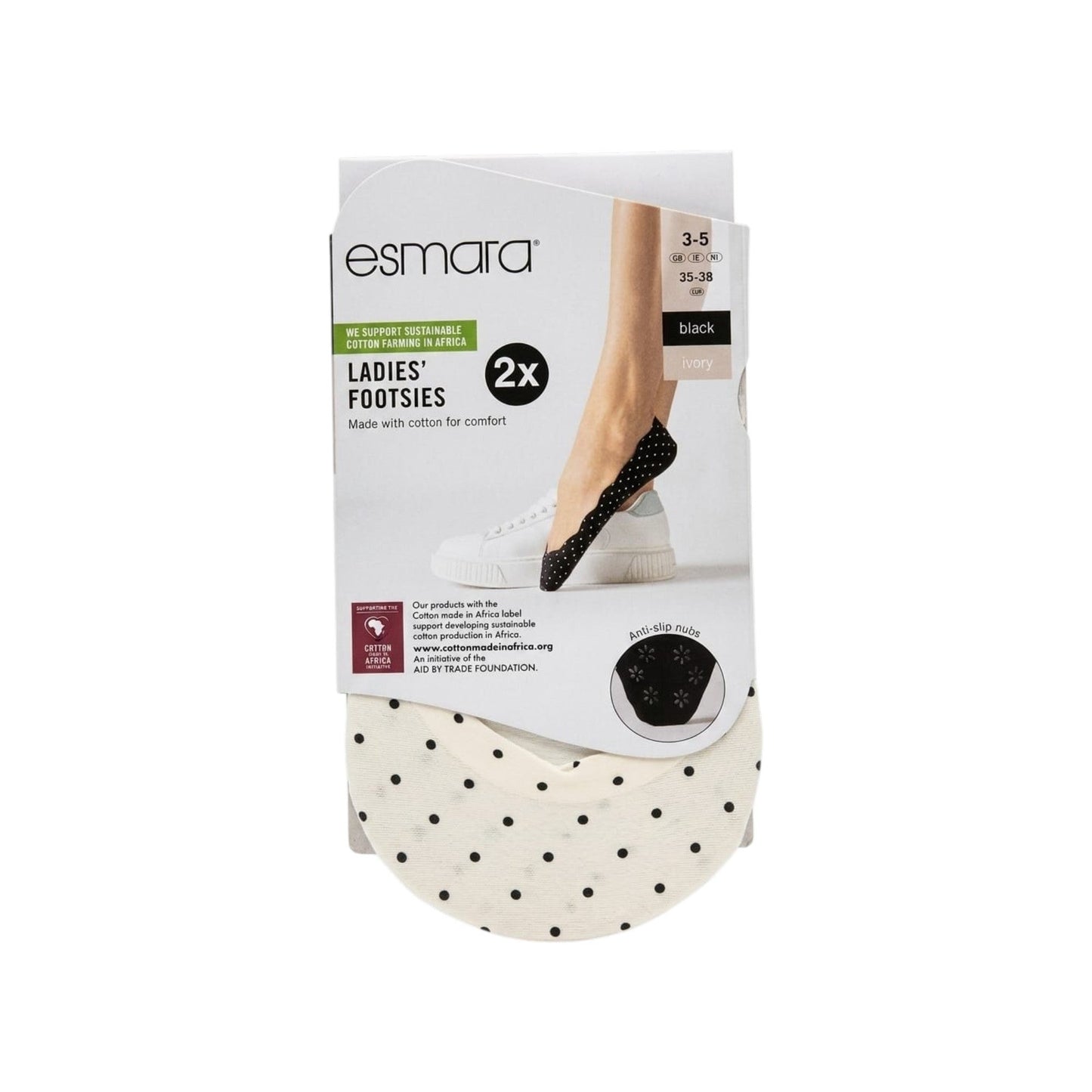 Women's Dotted Low Cut Socks Set 2Pieces,Multi