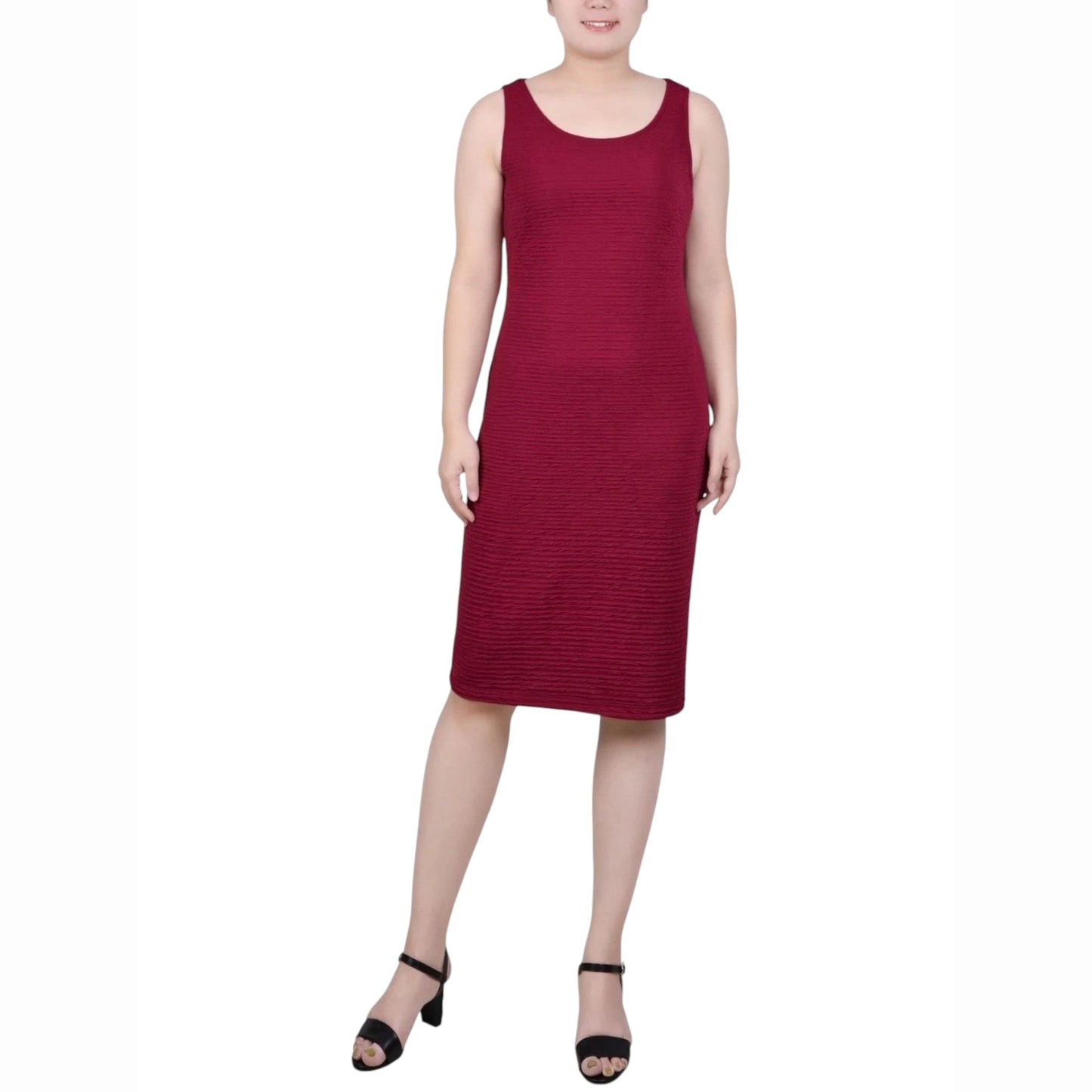 Women's Textured Dress,Burgundy