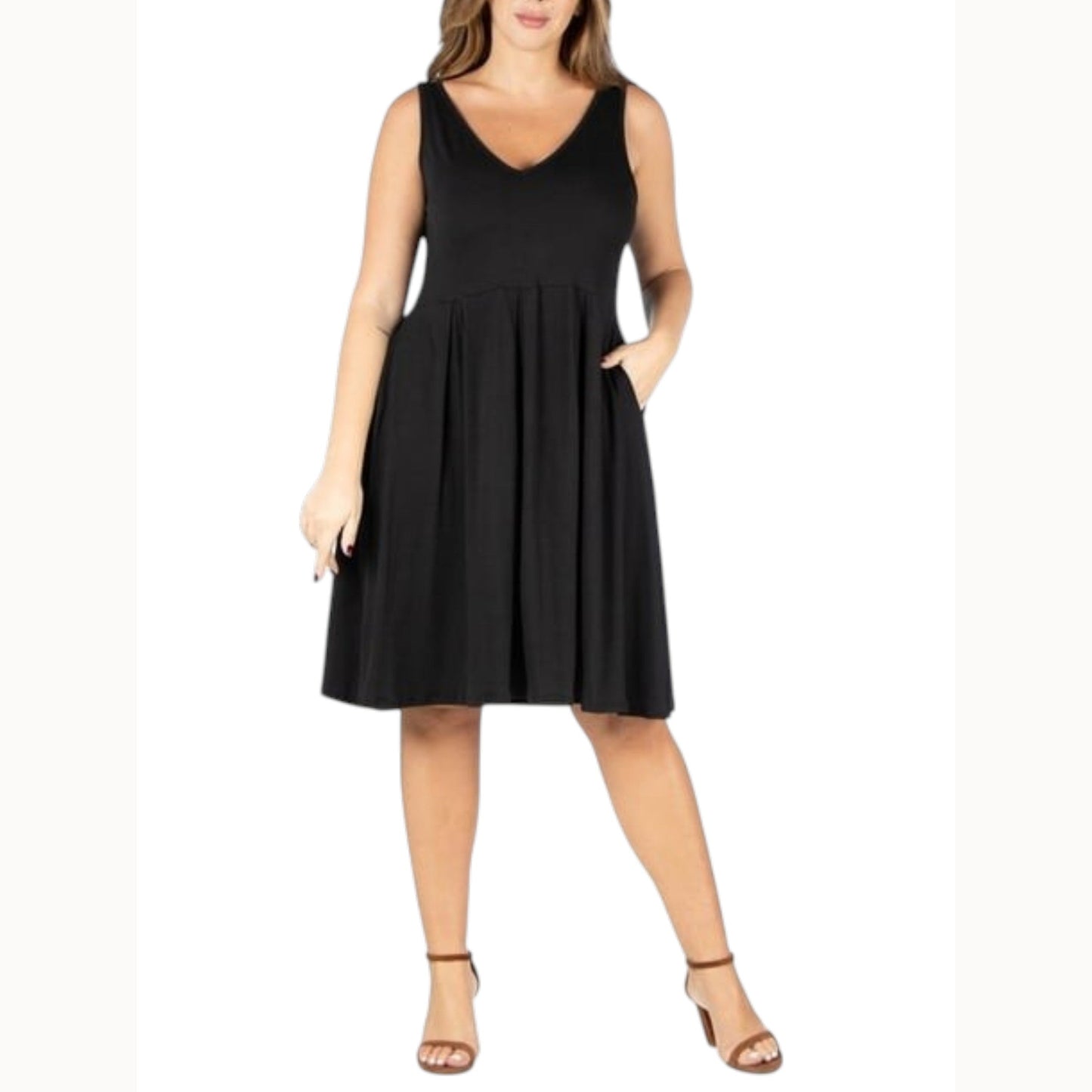 Women's Plain Dress,Black