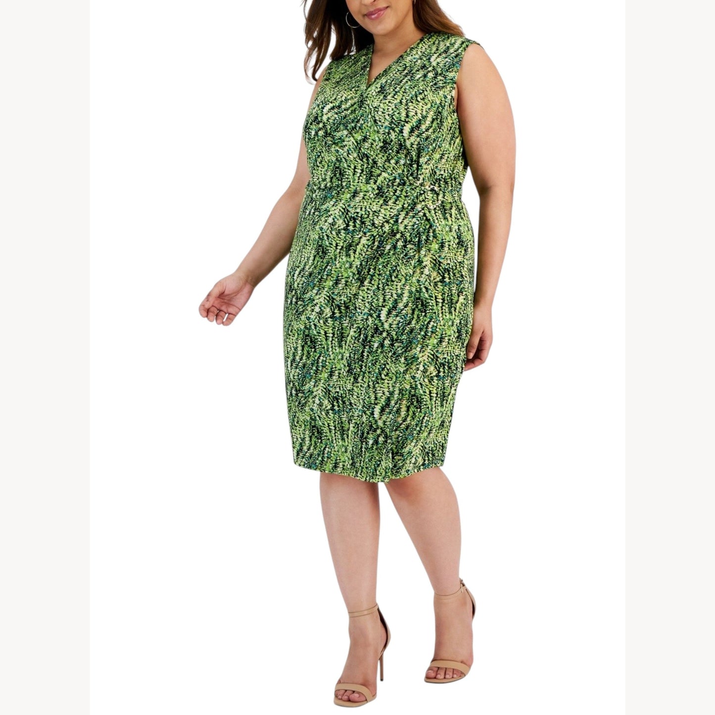 Women's Printed Dress,Green