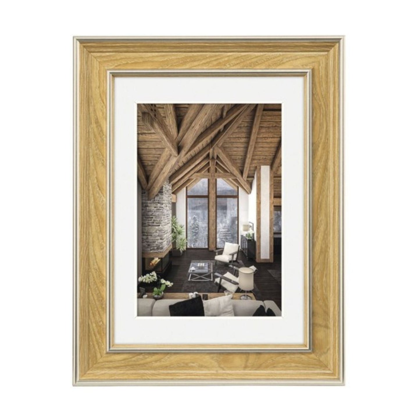 Rustic Oak Plastic Frame