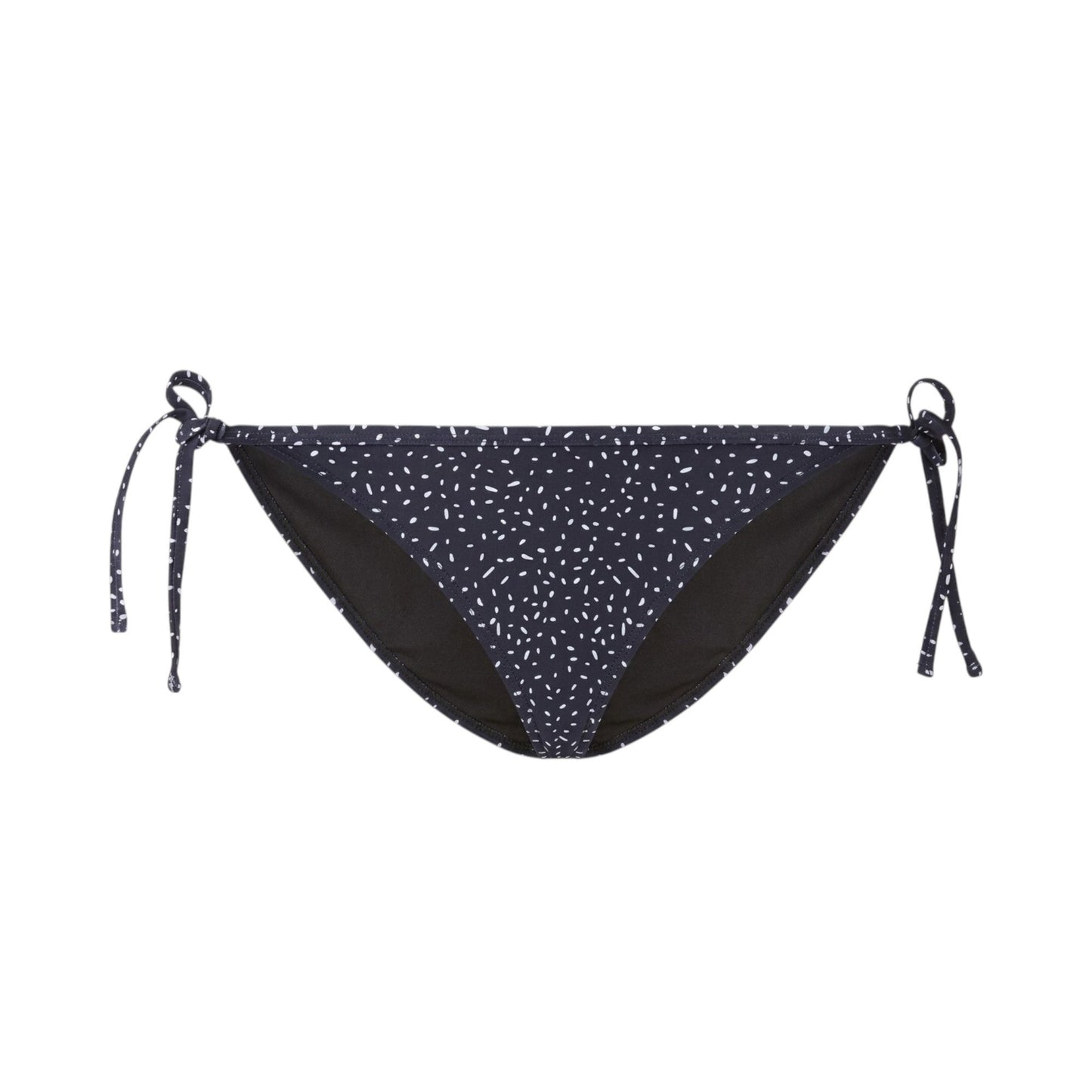 Women's Side-Tie Floral Printed Bikini Bottom,Black