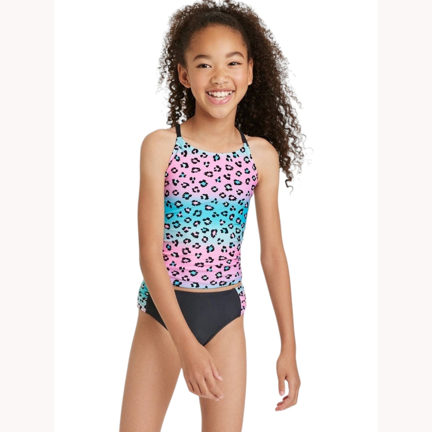 kids Girl's Printed Tankini Top,Multi