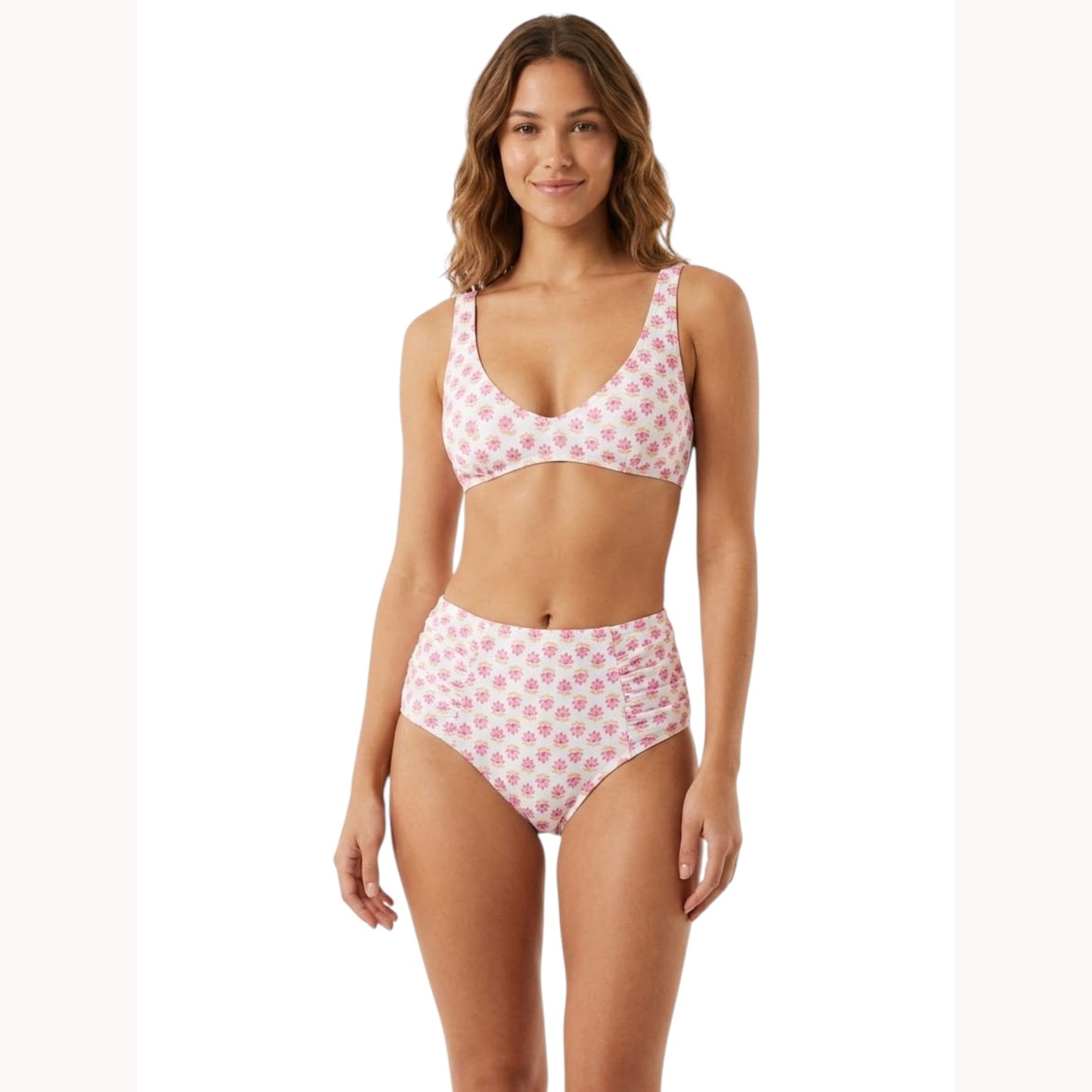 Women's Printed One Pieces Bikini,White