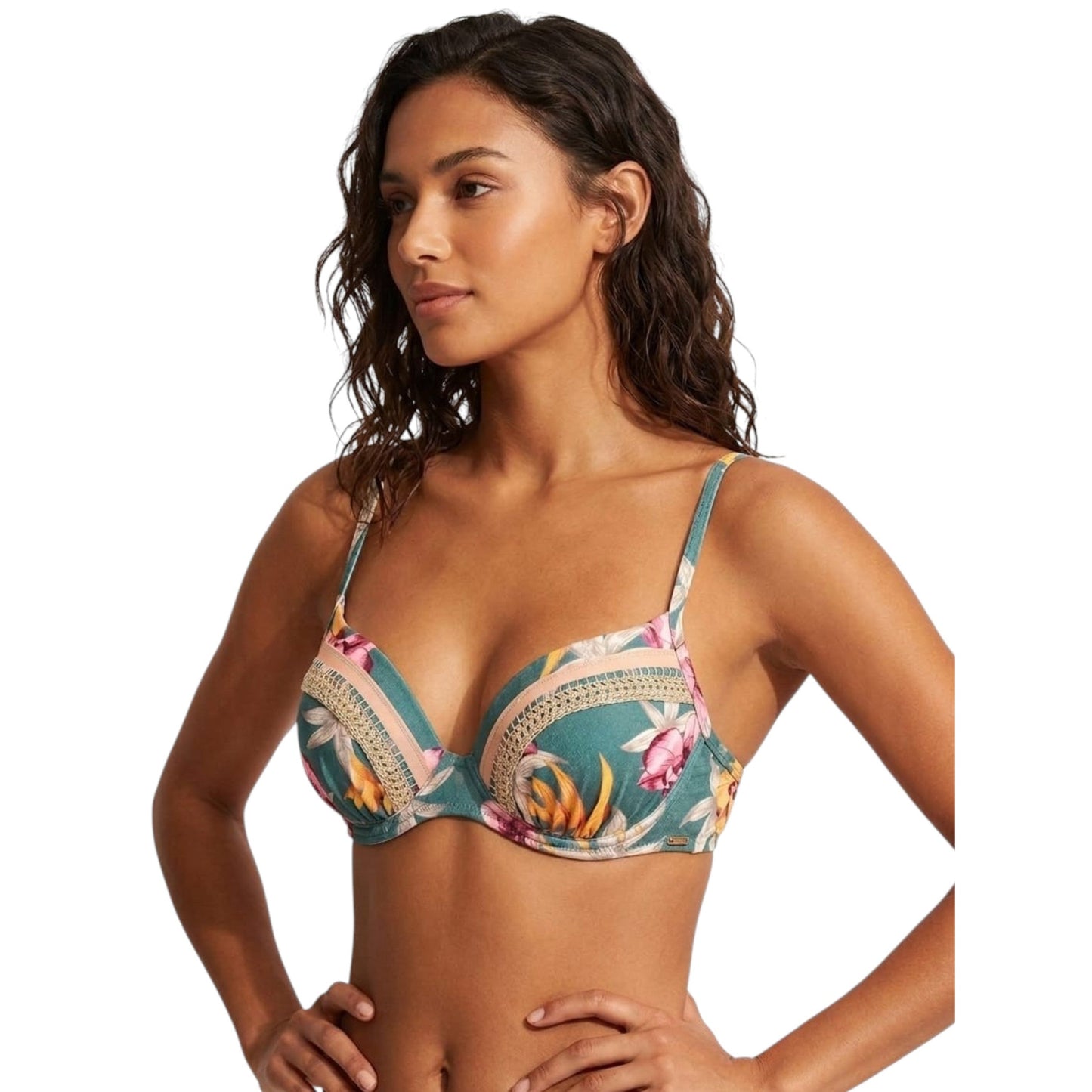 Women's Printed One Pieces Bikini Top,Multi