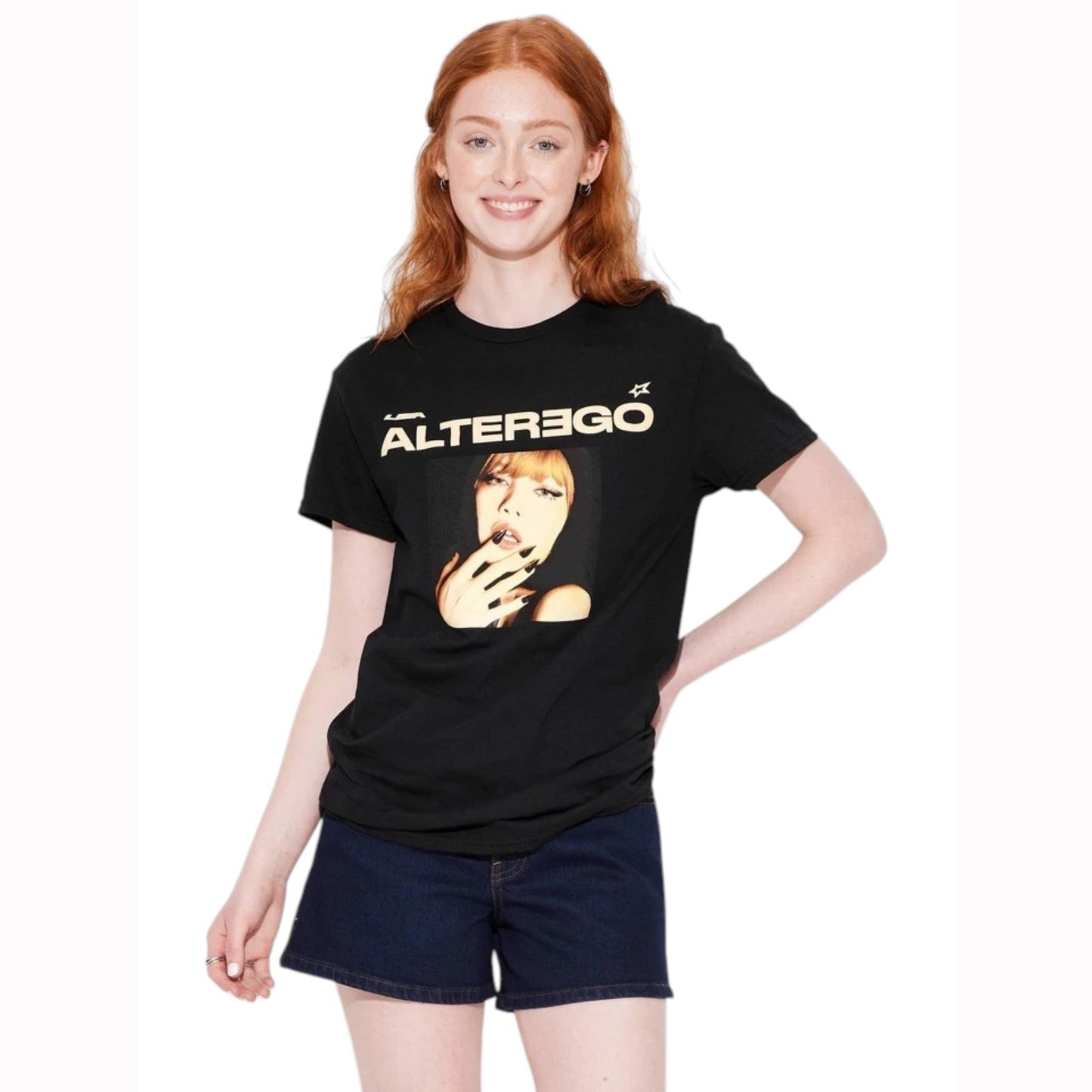 Women's Printed Top,Black