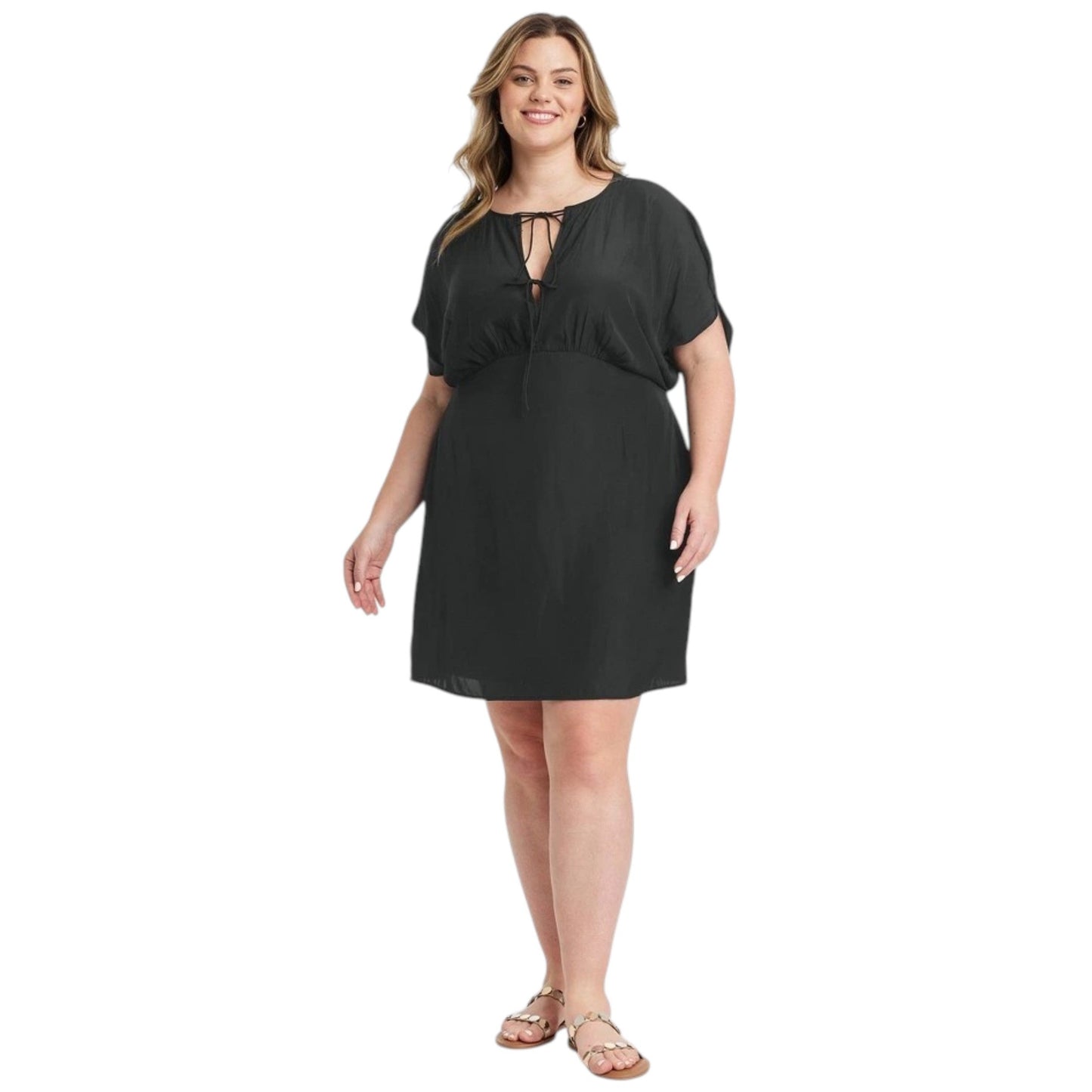 Women's Plain Solid Dress,Black