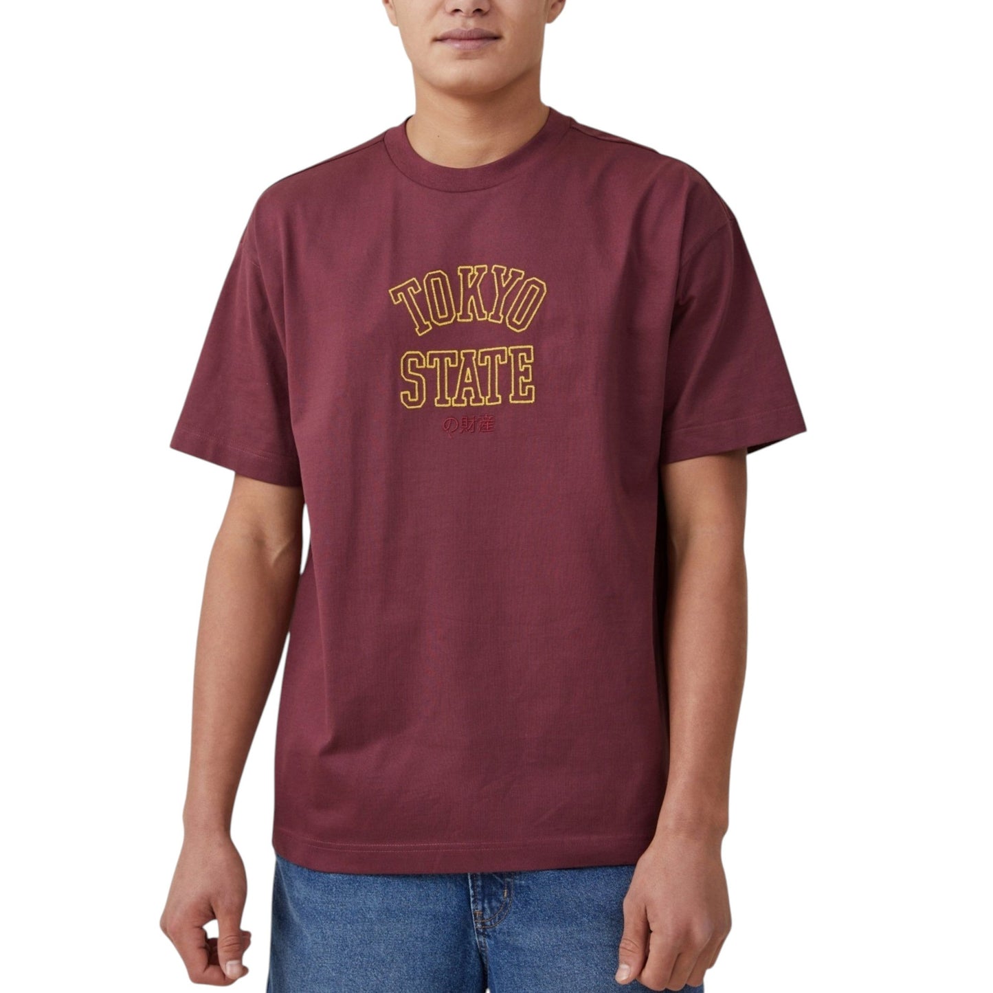 Men's Printed Top,Burgundy