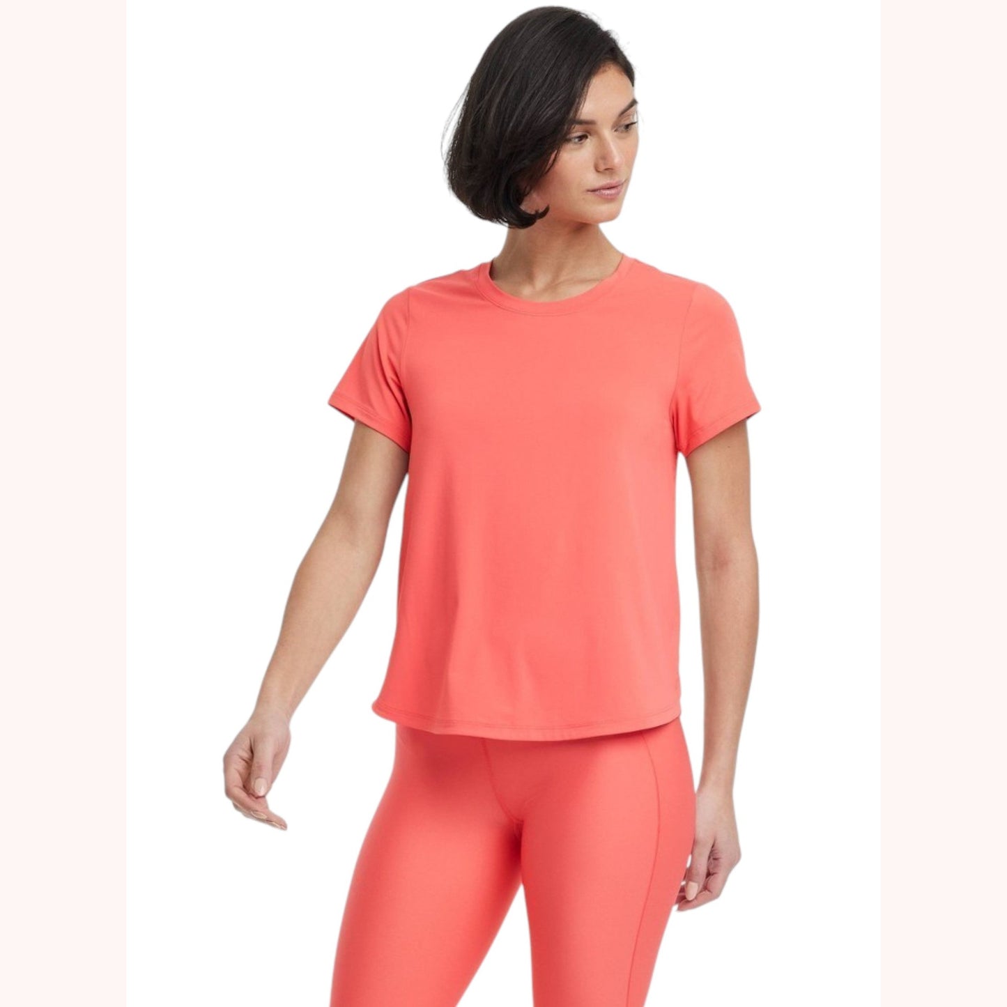 Women's Plain Solid Sport Top,Coral