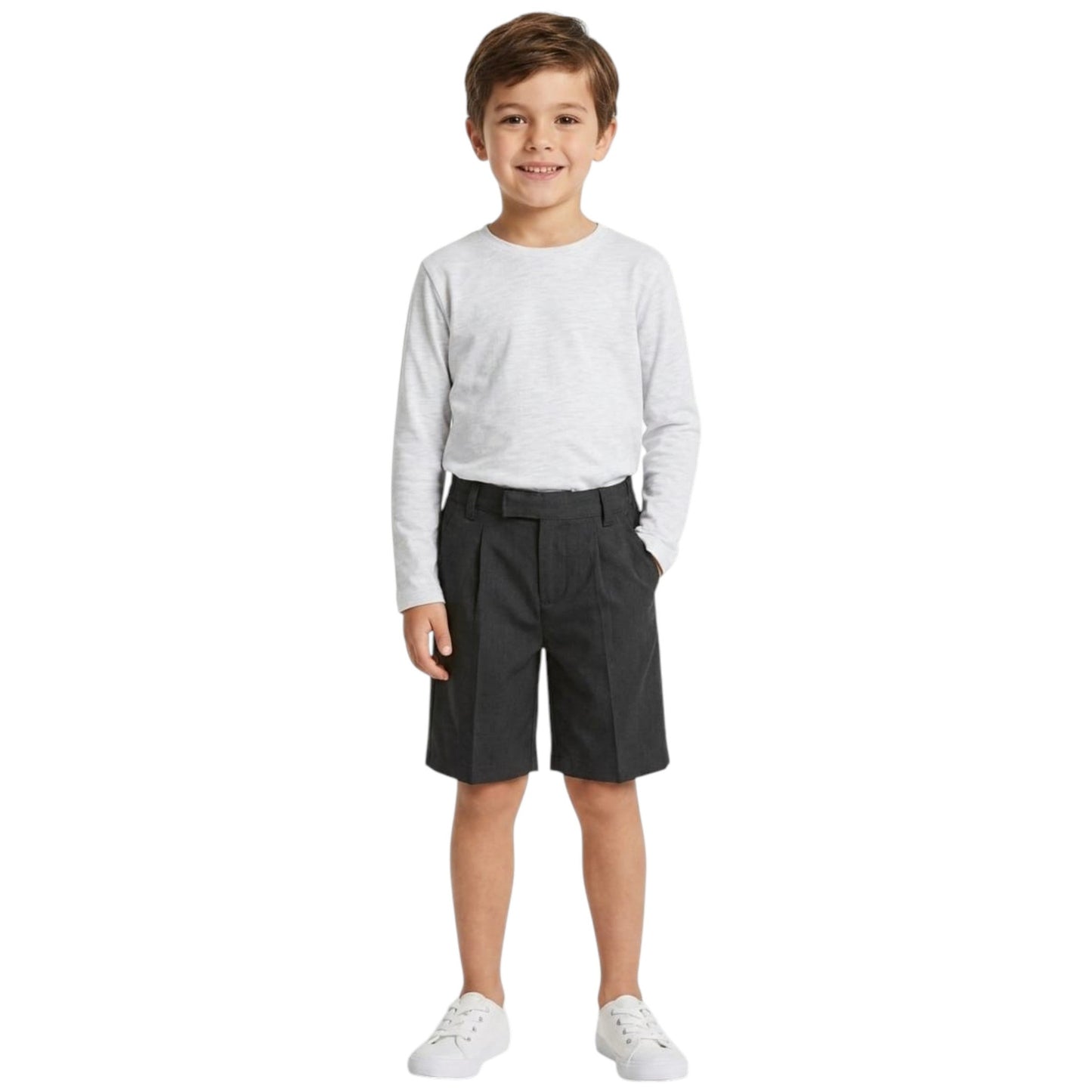 Kids Boy's Plain Short,Dark Grey