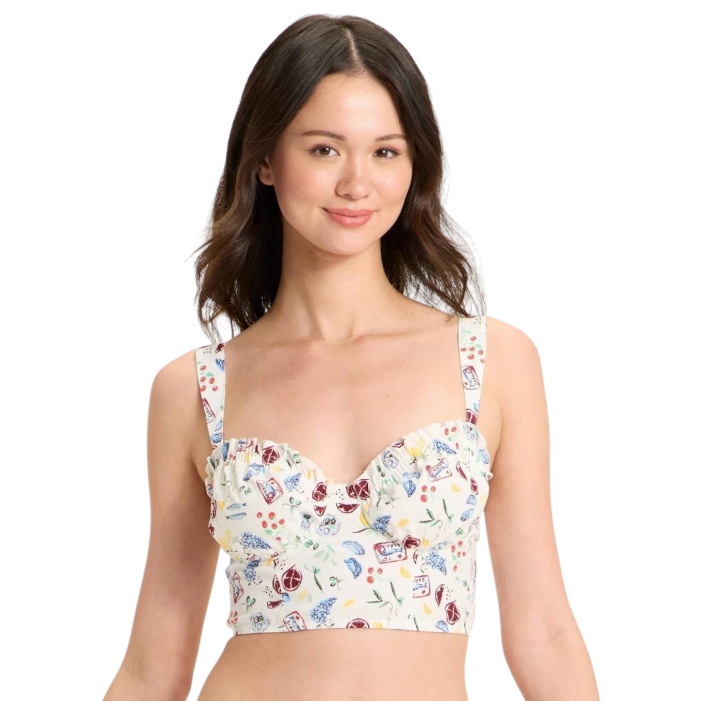 Women's Printed Crop Top,Multi