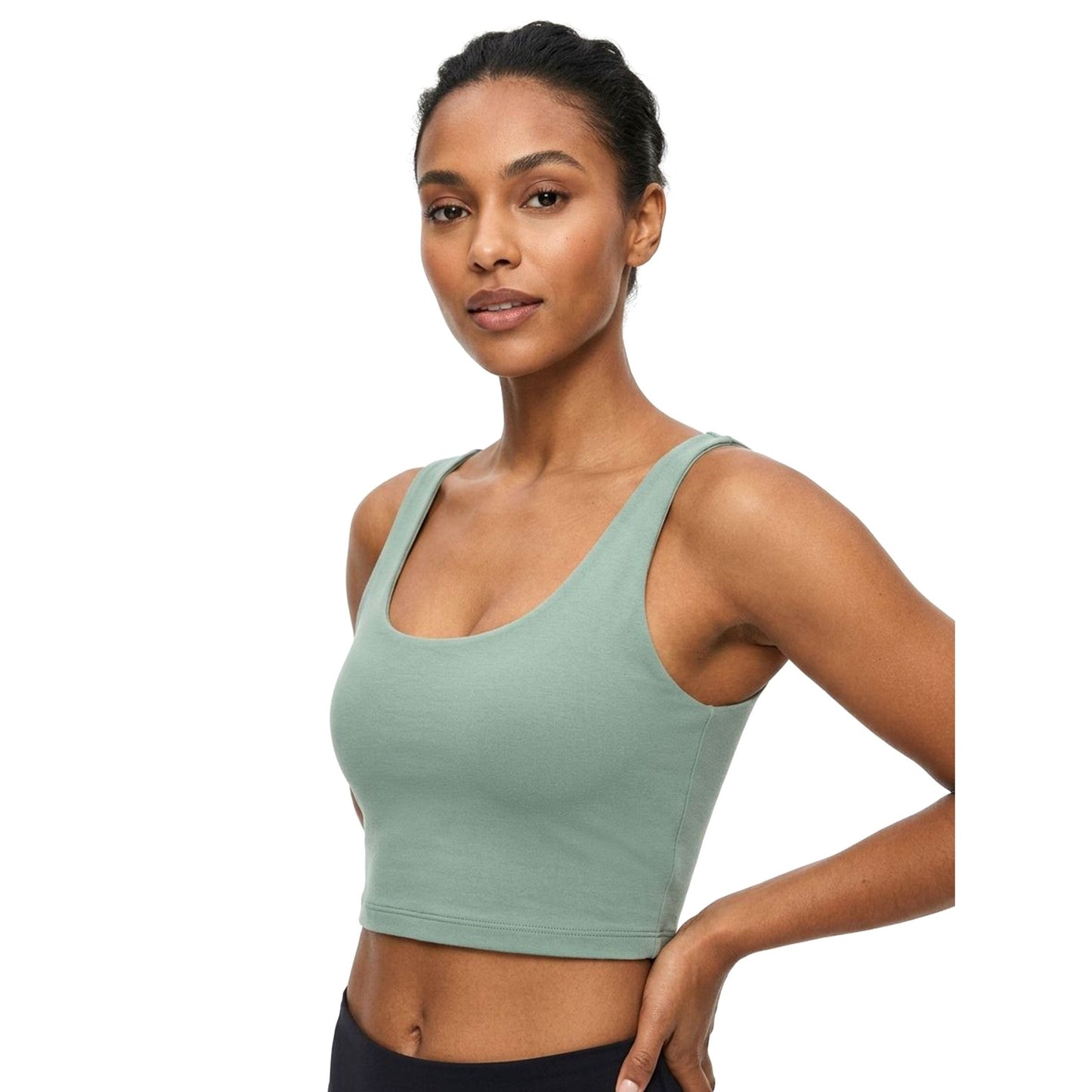 Women's Plain Sport Bra,Dusty Green