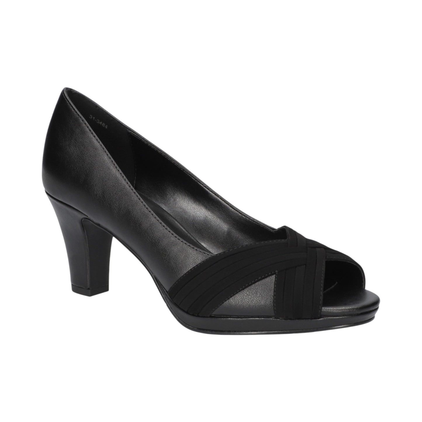 Women's Plain Heeled Shoes,Black
