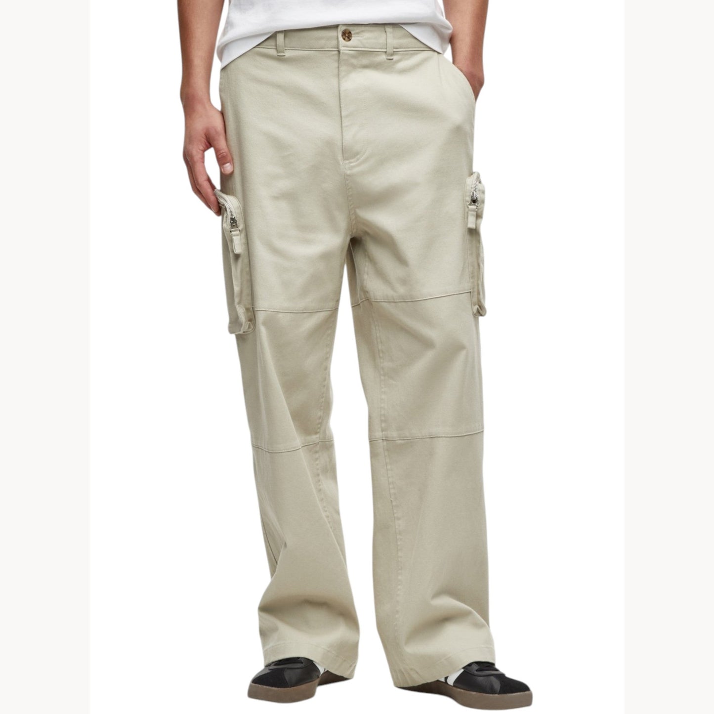 Men's Plain Jeans,Light Beige
