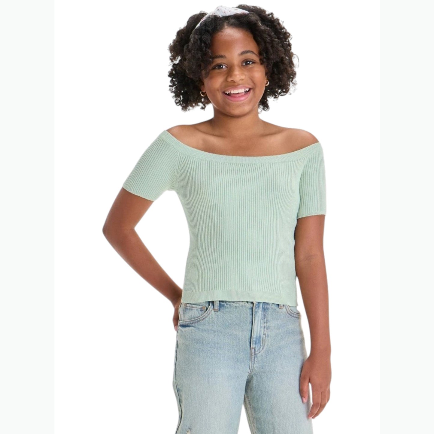 Kids Girl's Ribbed Top,Mint
