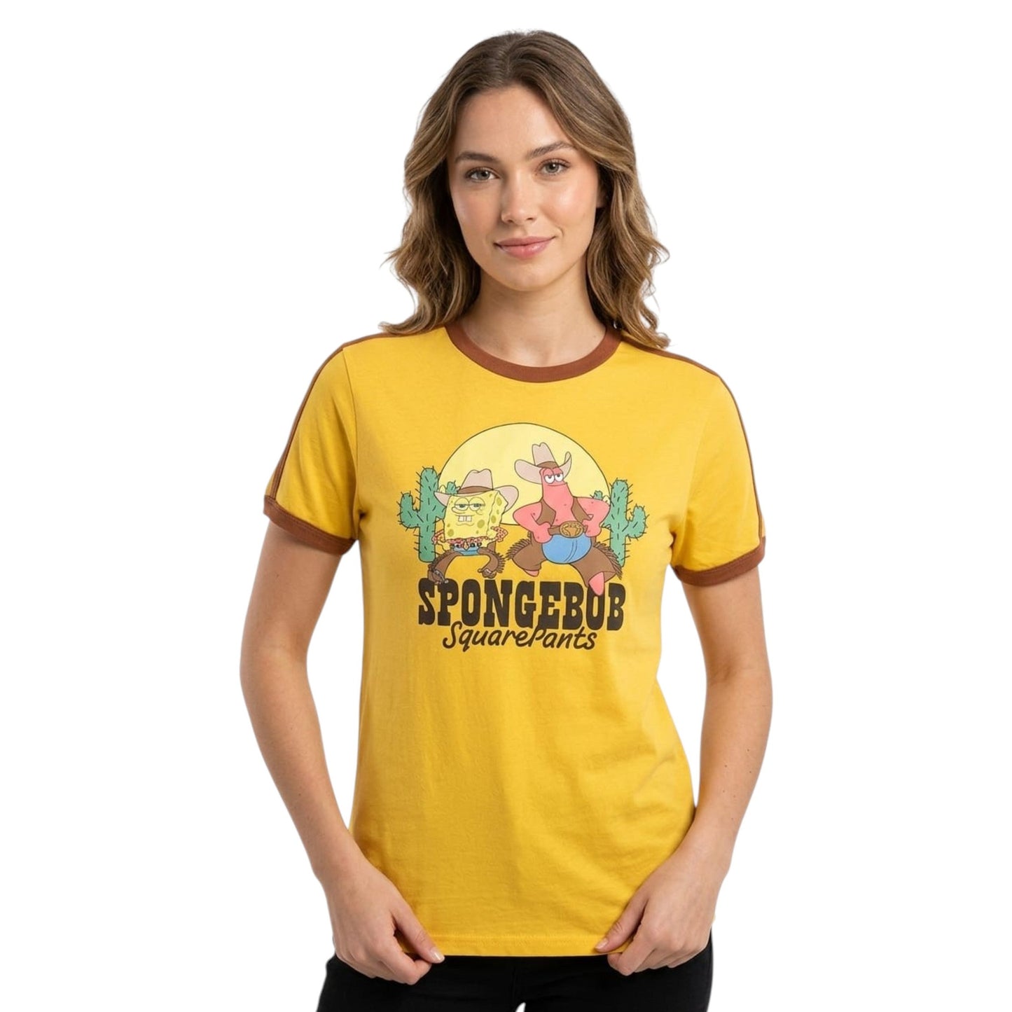 Women's Printed Top,Yellow