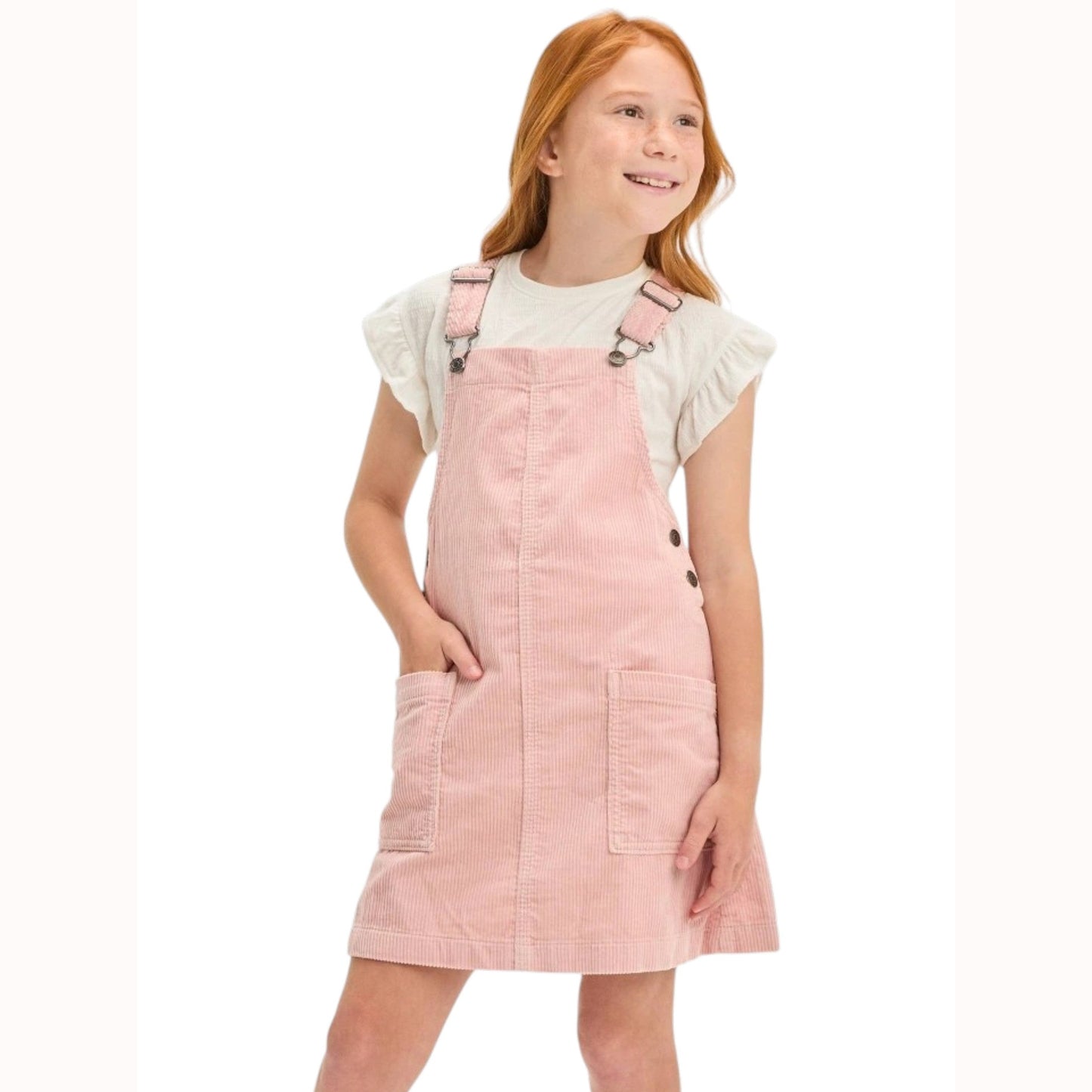 Kids Girl's Ribbed Dress,Light Pink