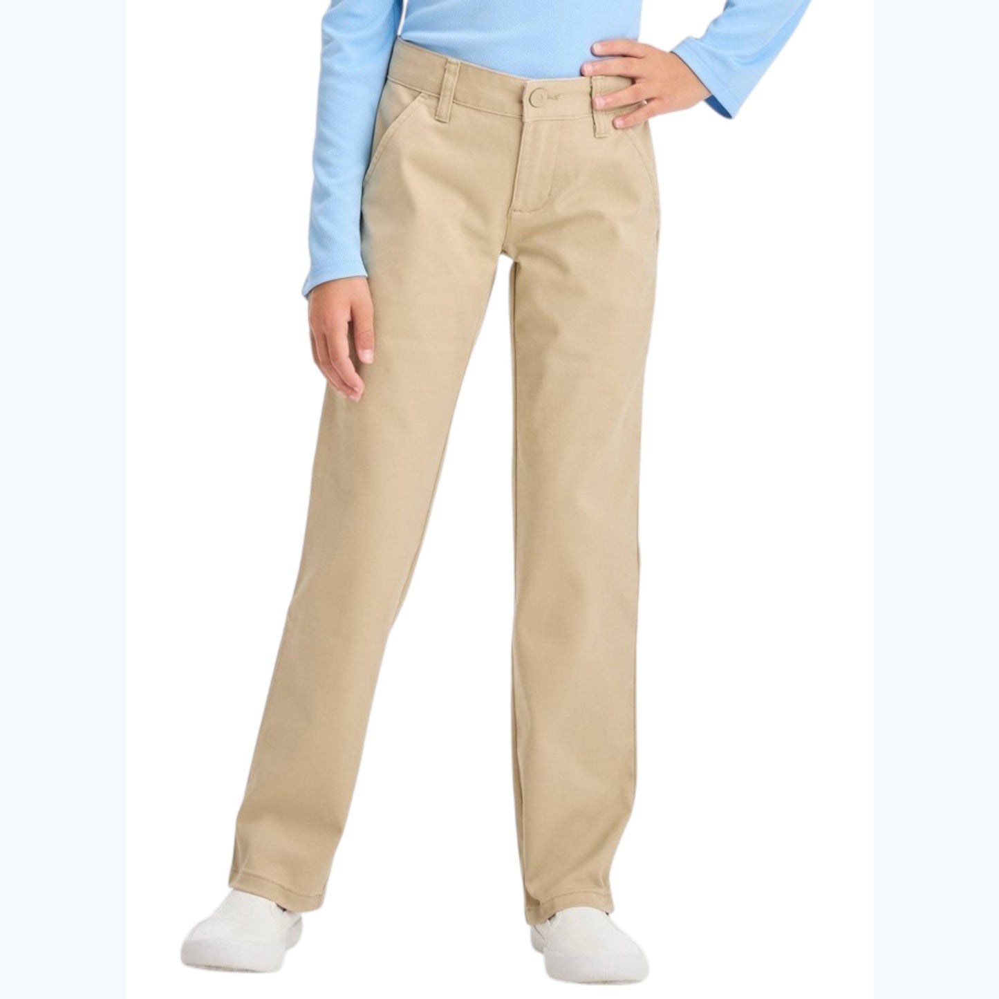 Kids Girl's Plain Pant,Beige