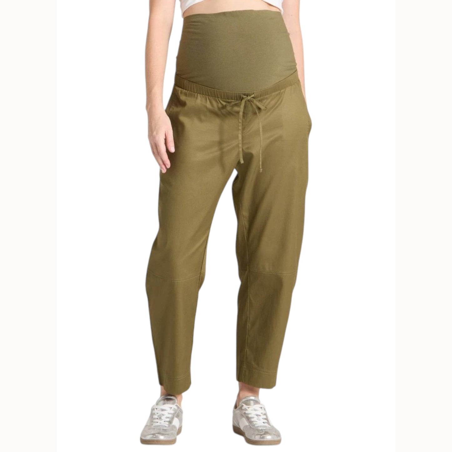 Women's Plain Maternity Pants,Olive