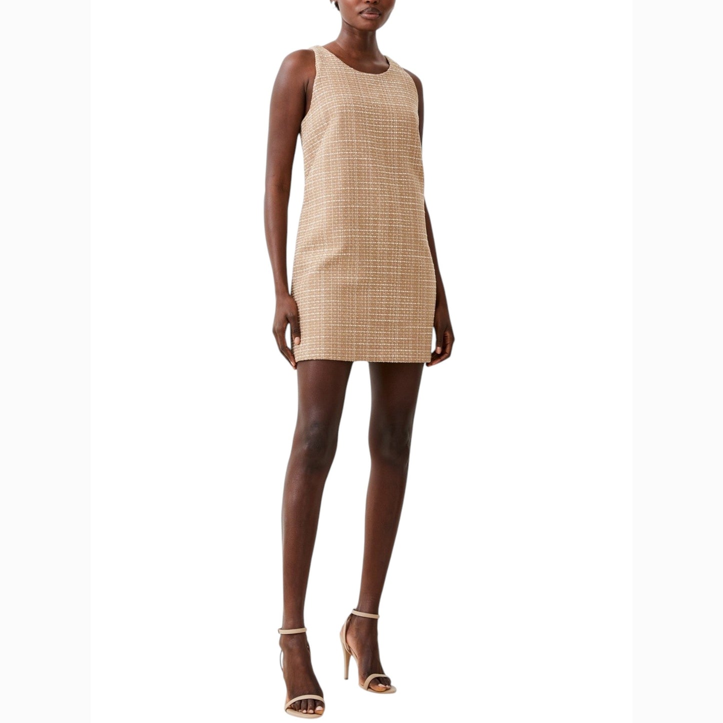 Women's Textured Dress,Beige