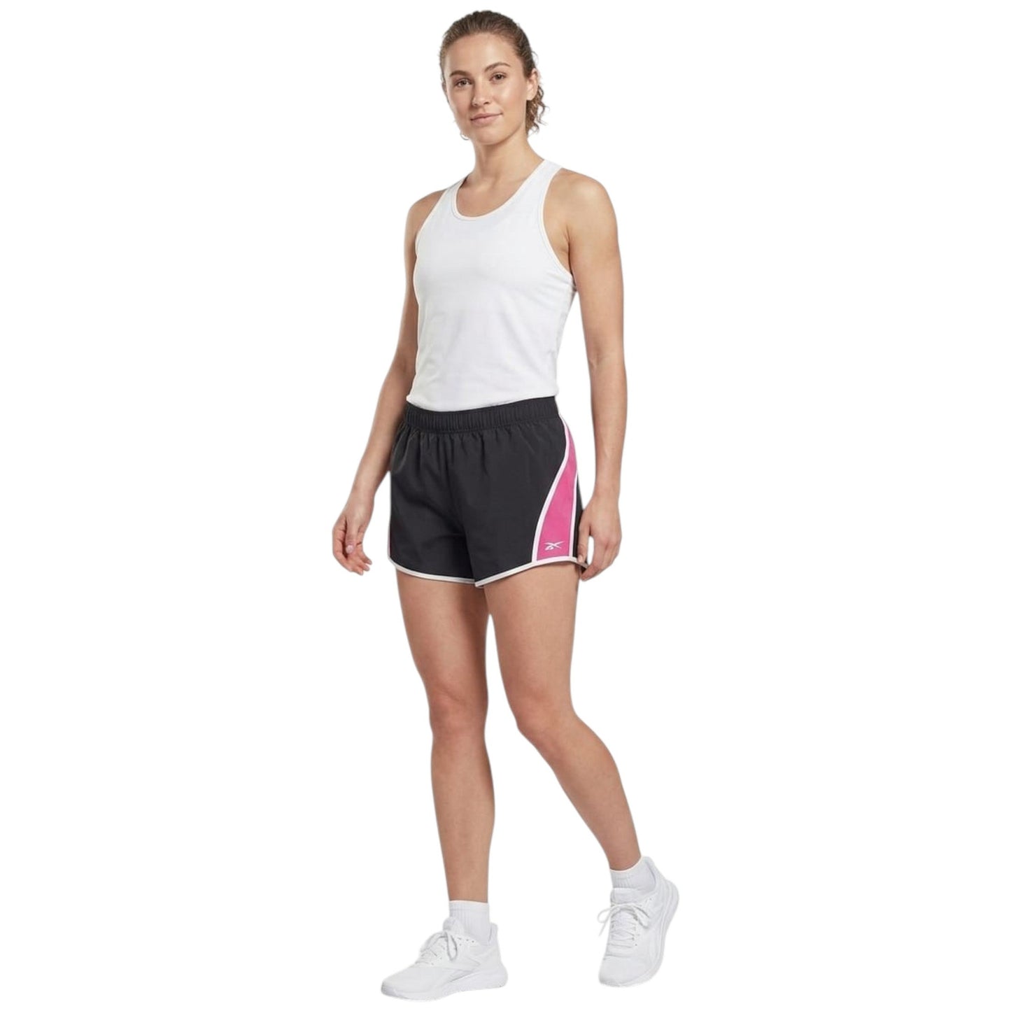 Women's Colorblocked Sport Short,Black/Fuchsia