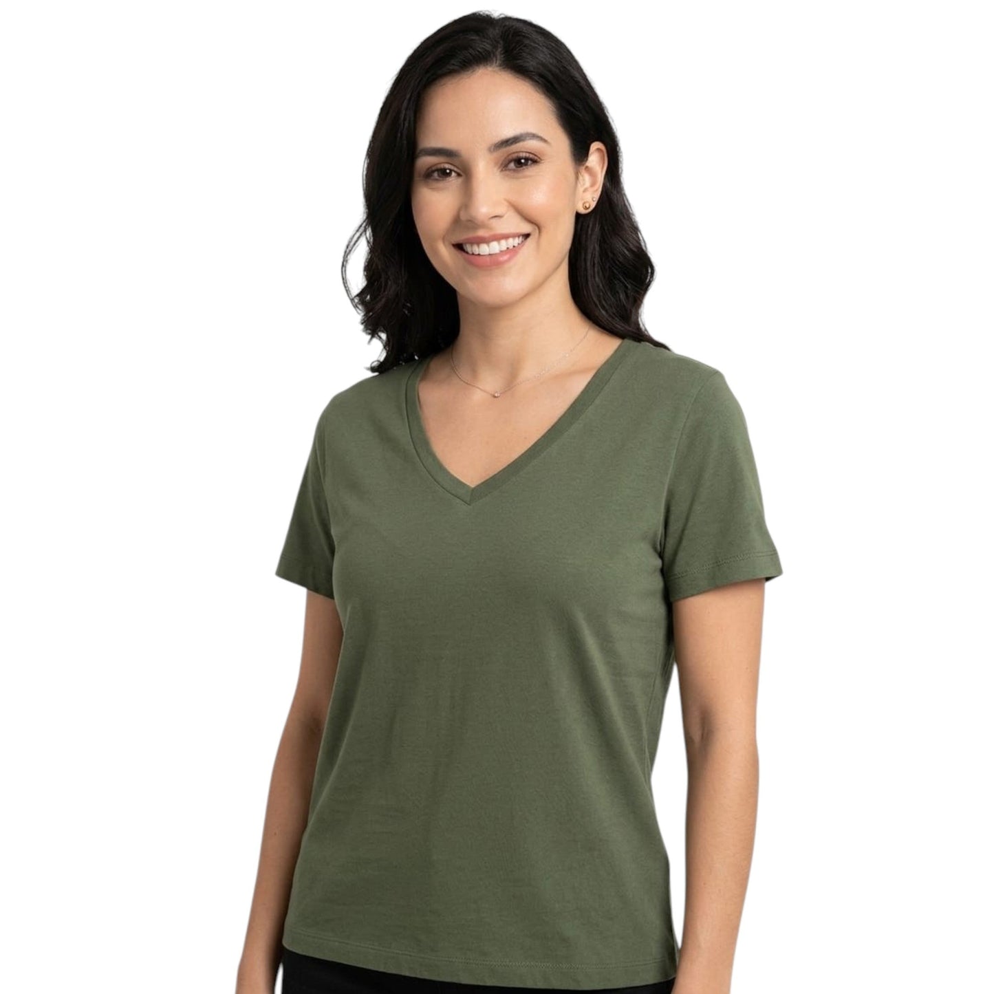Women's Plain Solid Top,Olive
