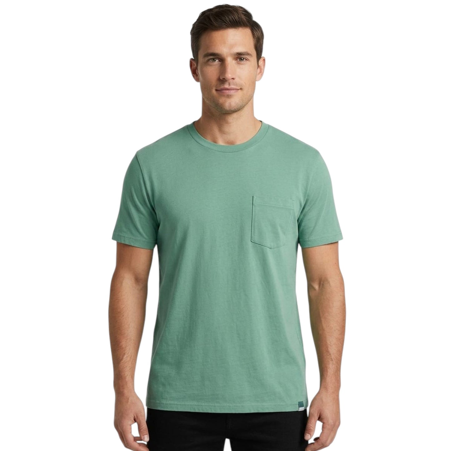 Men's Plain Solid Top,Mint Green