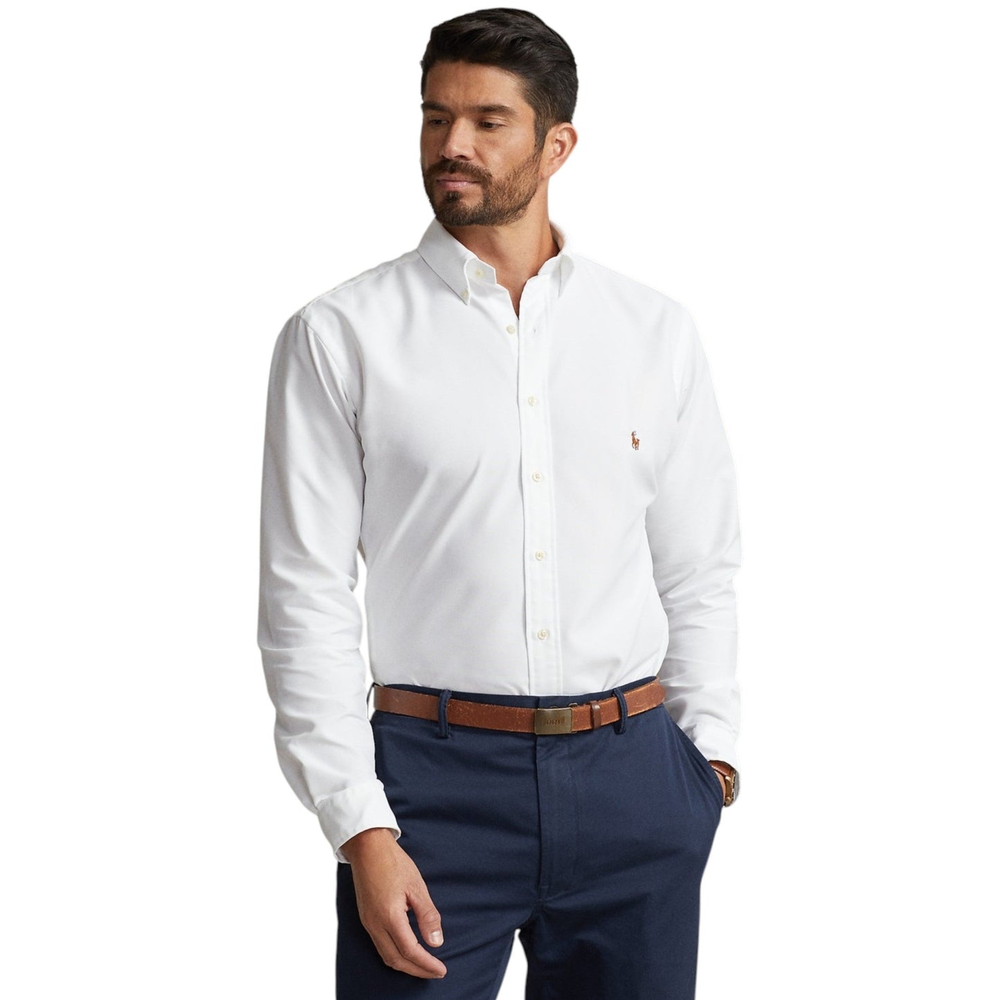 Men's Plain Solid Dress Shirt,White