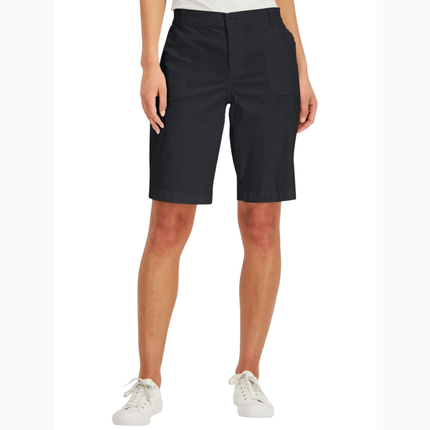 Women's Plain Solid Short,Black