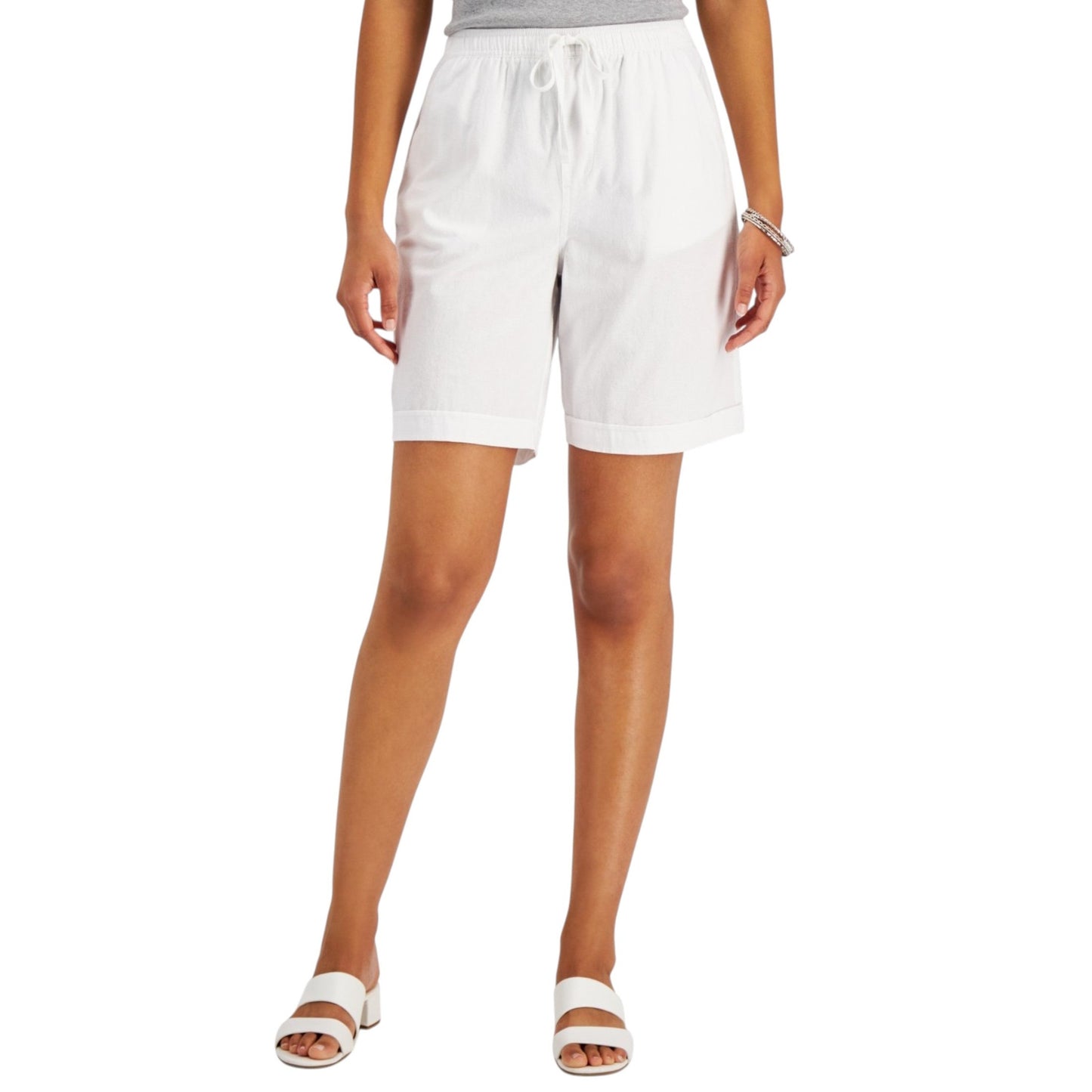 Women's Plain Short,White