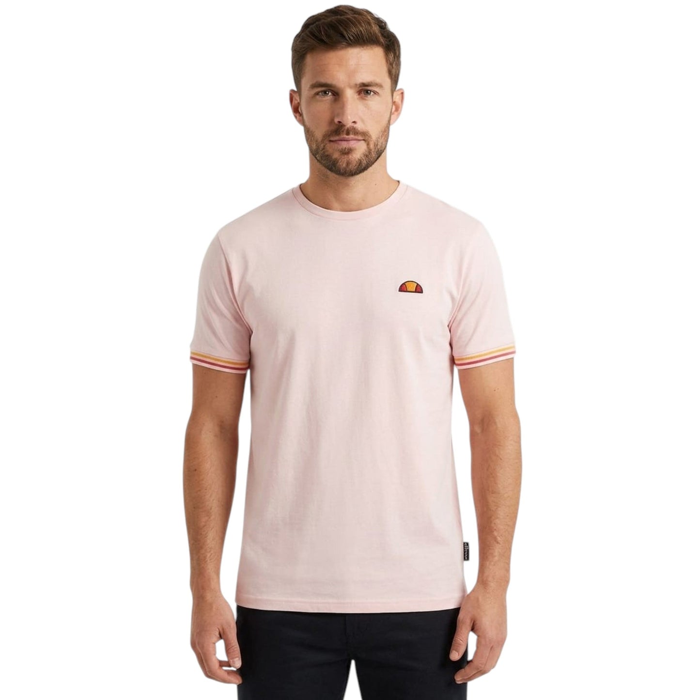 Men's Colorblocked Top,Light Rose