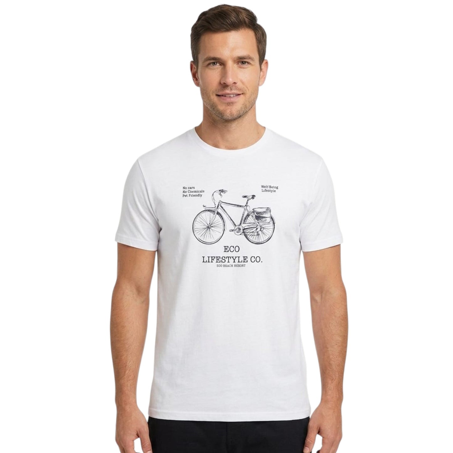 Men's Printed Top,White