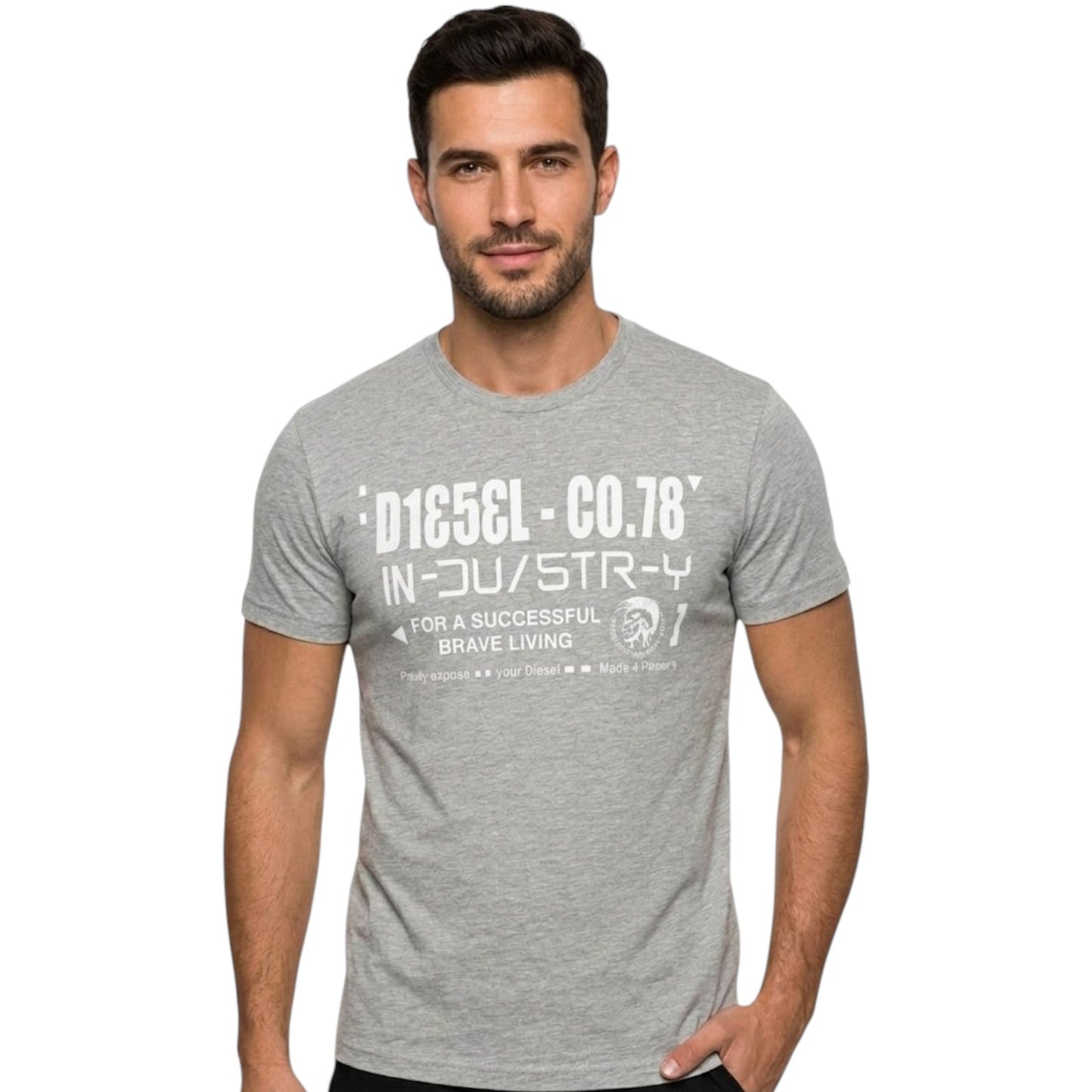 Men's Printed Top,Light Grey