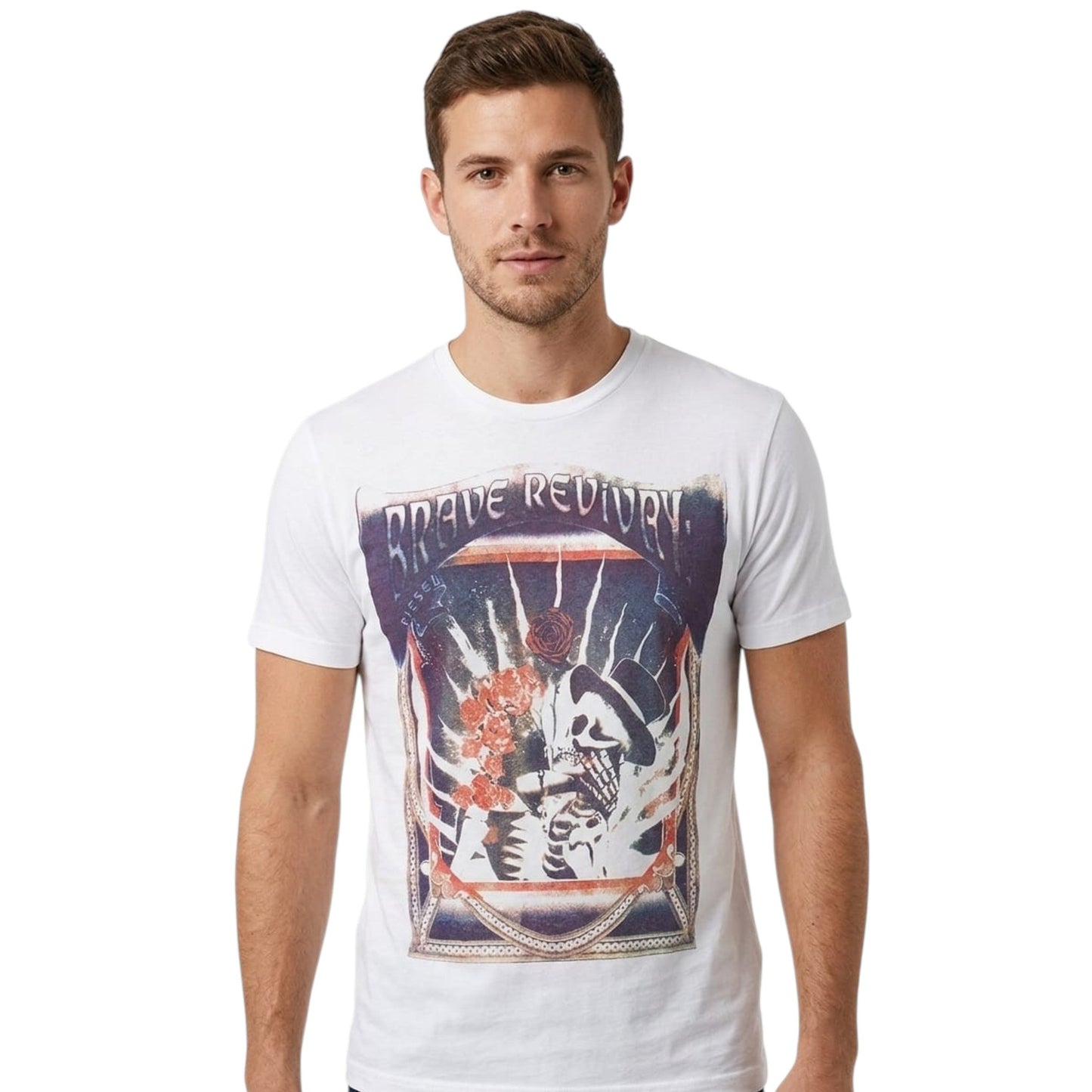 Men's Printed Top,White