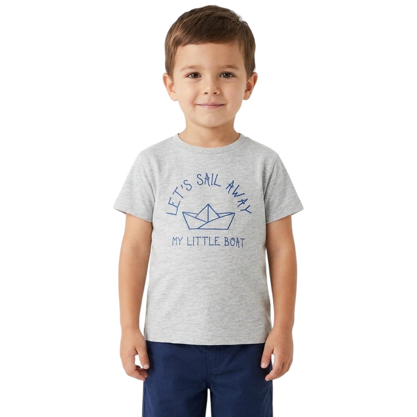 Kids Boy's Printed Top,Grey