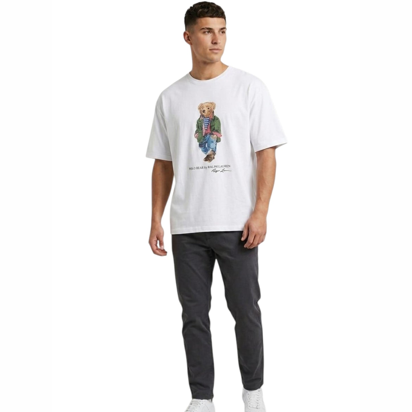 Men's Brand Logo Printed Top,White