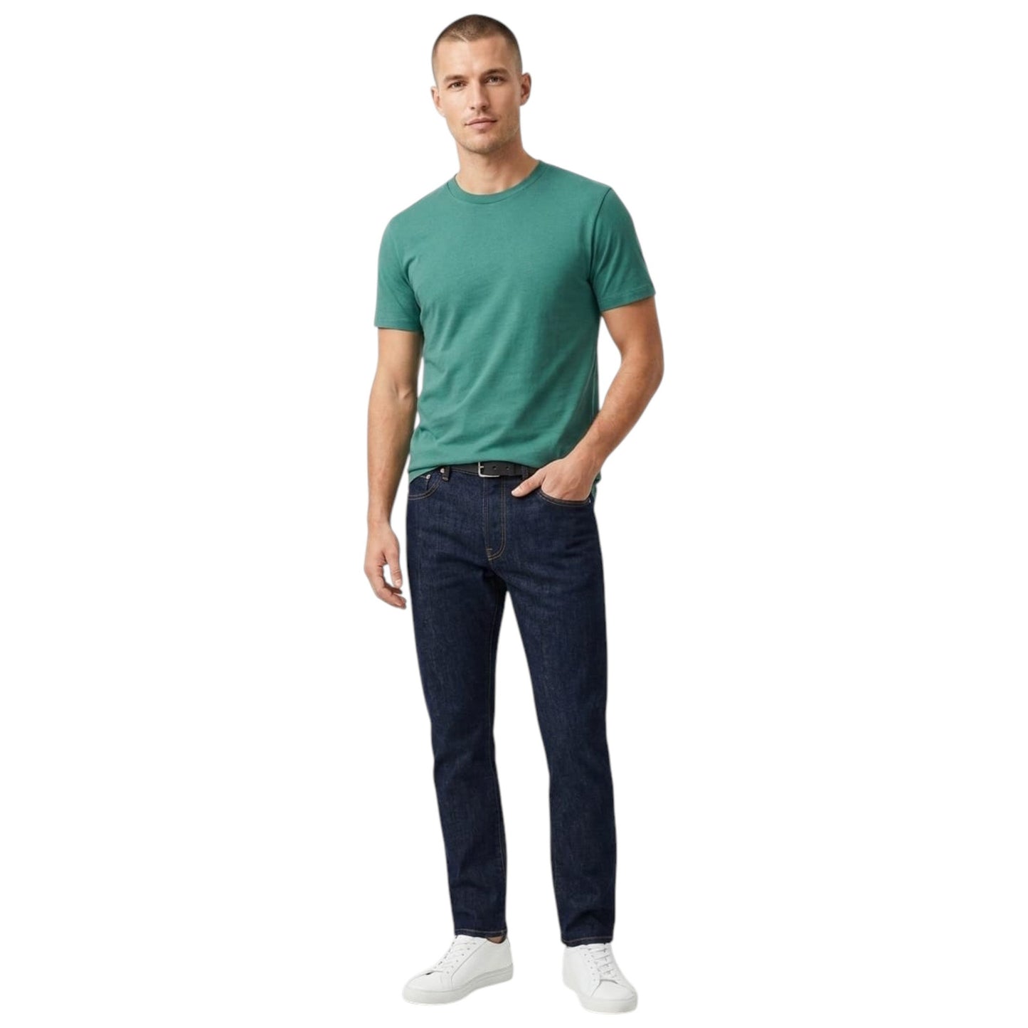 Men's Plain Solid Top,Dark Green
