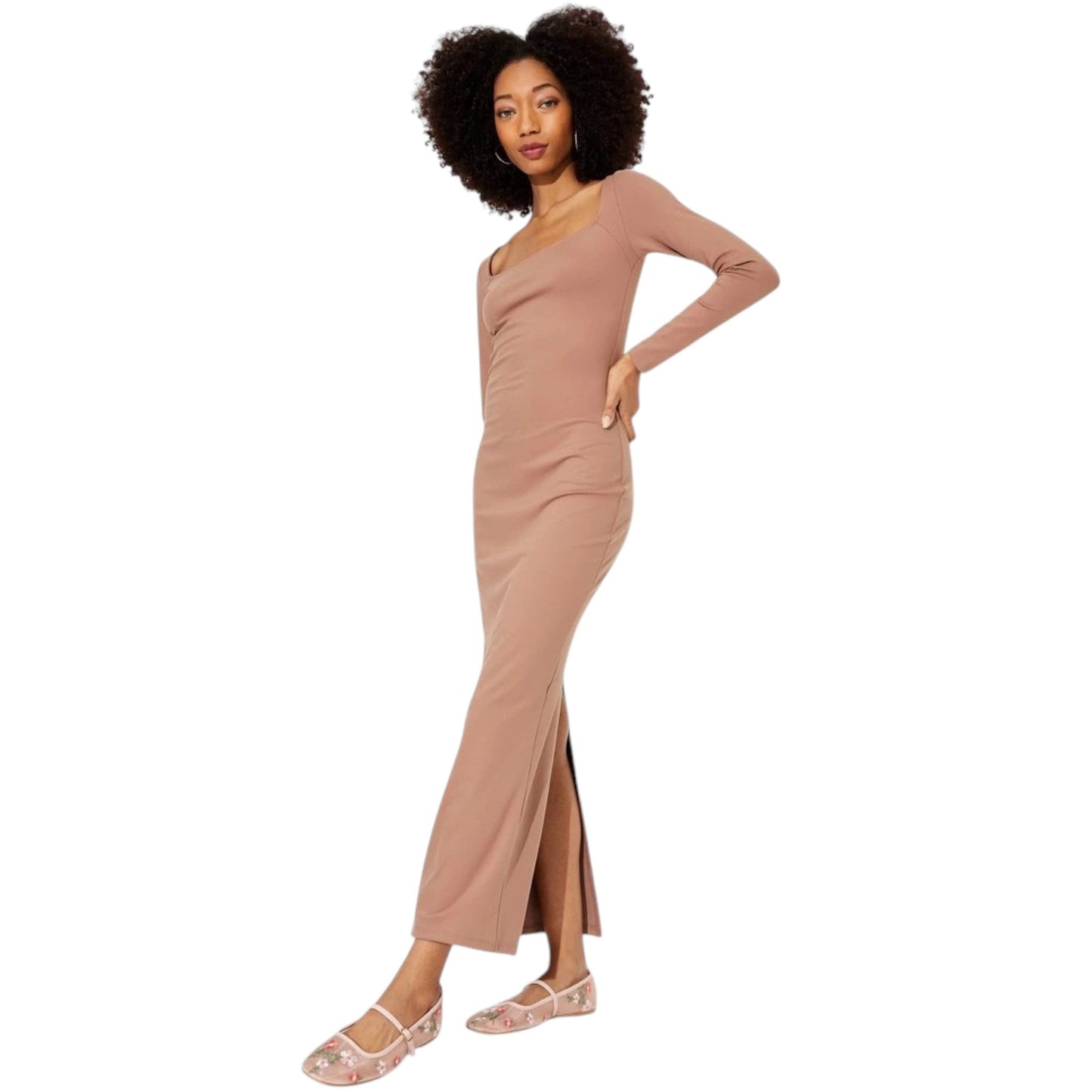 Women's Plain Solid Dress,Brown