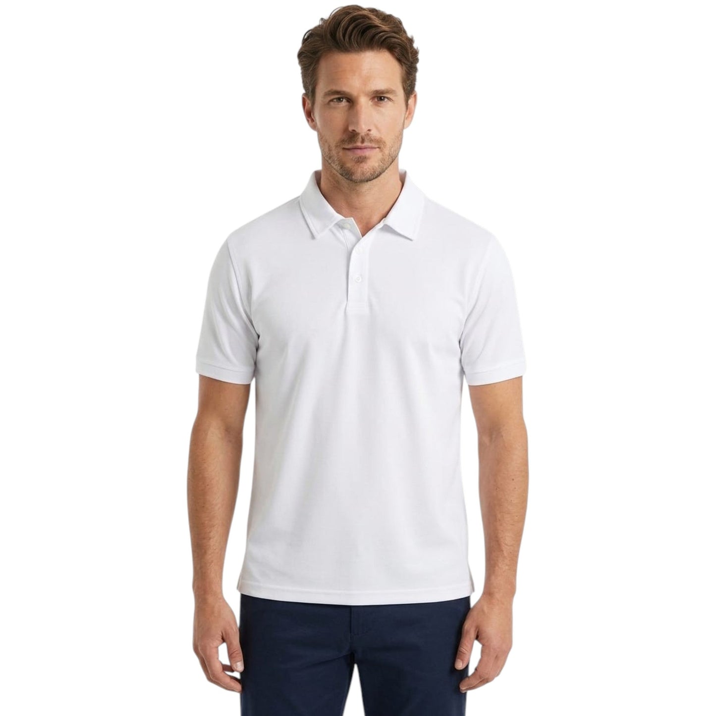 Men's Plain Solid Top,White