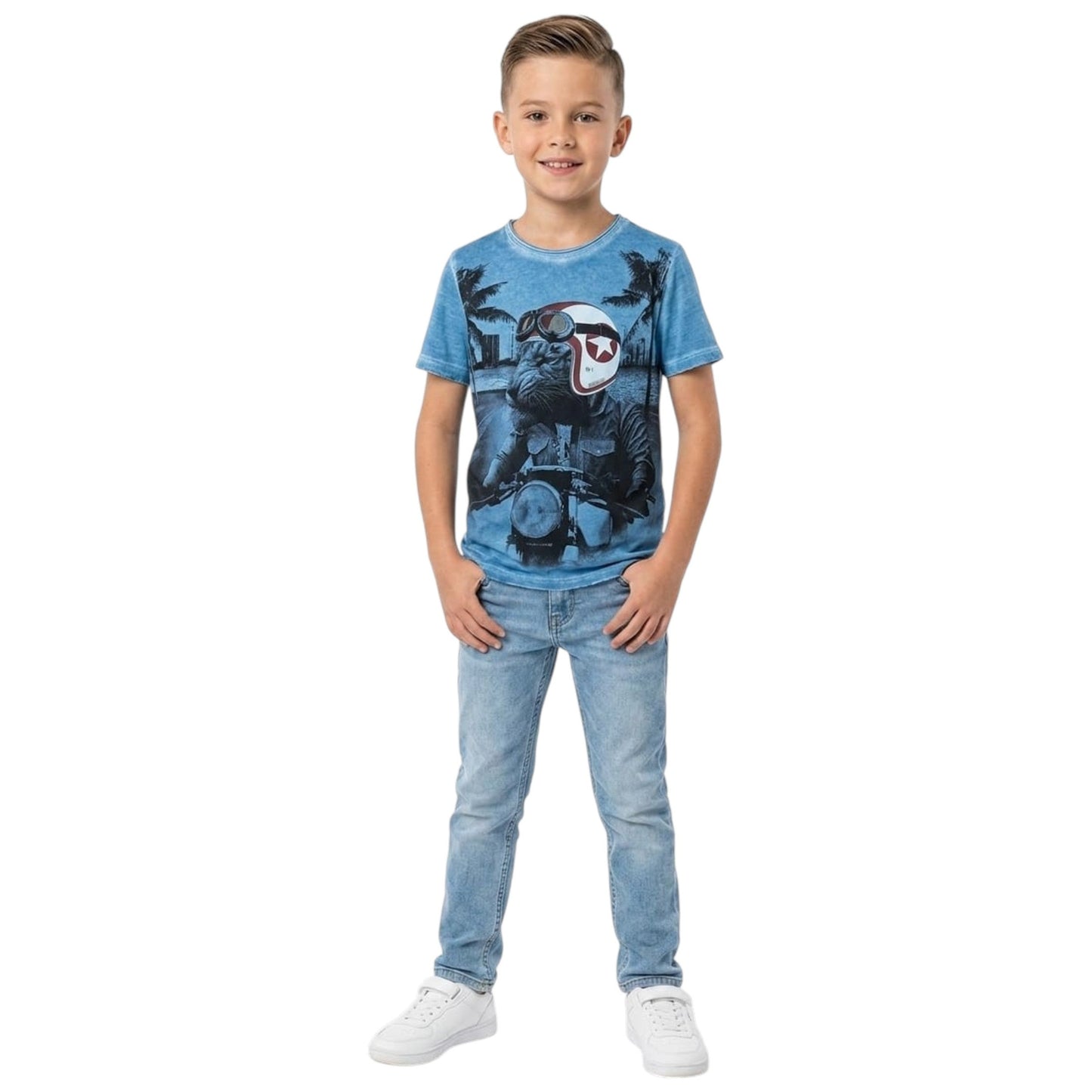 Kids Boy's Printed Top,Blue