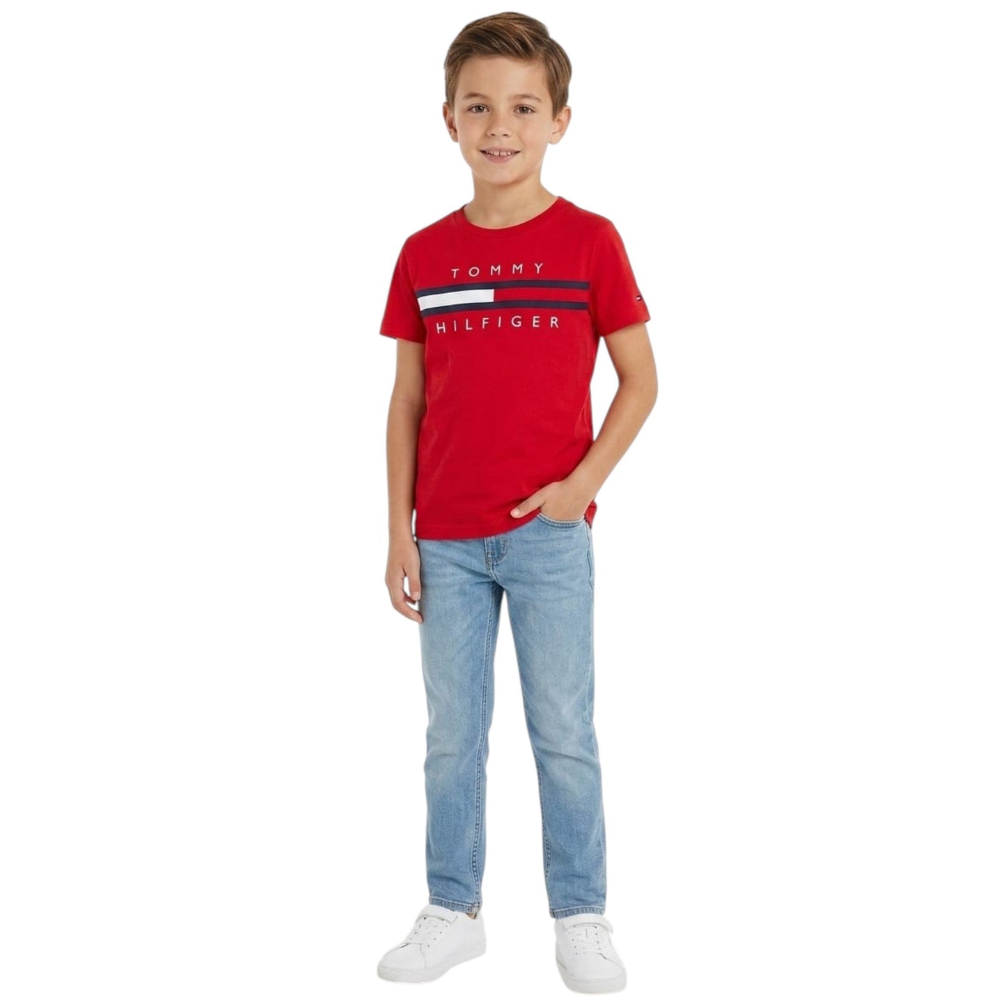 Kids Boy's Printed Top,Red