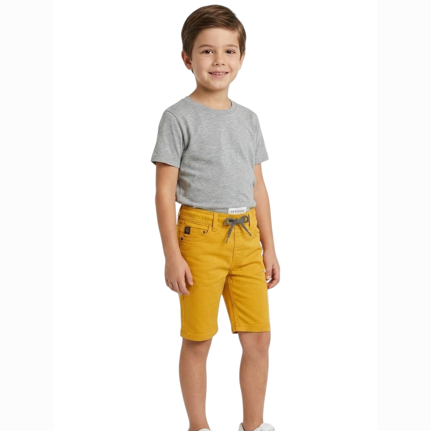 Kids Boy's Plain Short,Mango