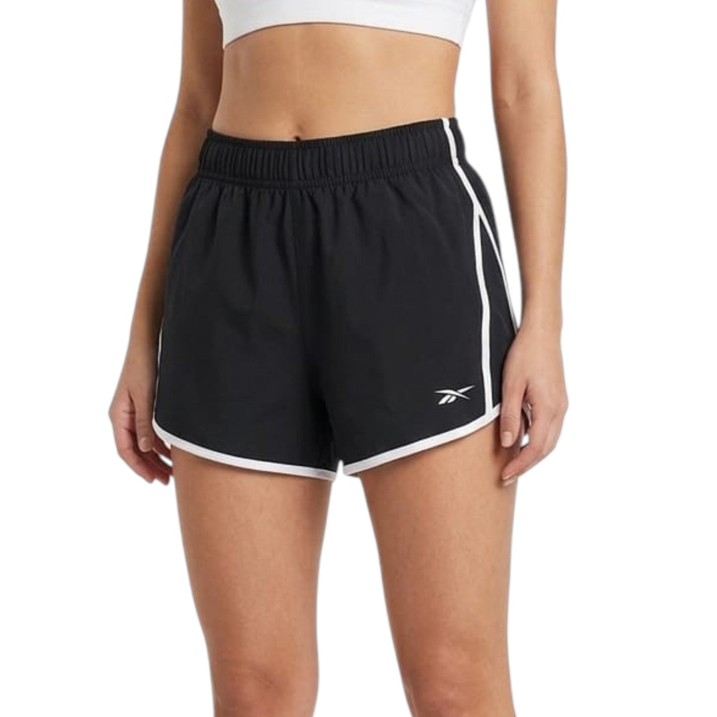 Women's Striped Sport Short,Black