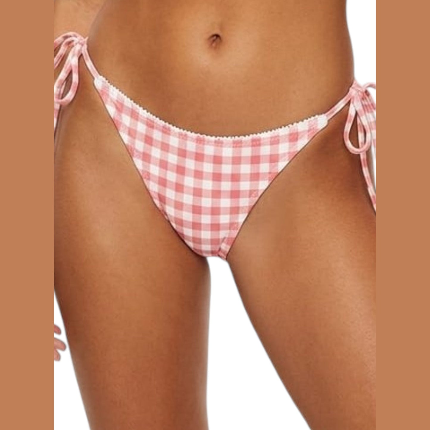 Women's Plaid Bikini Bottom,Multi