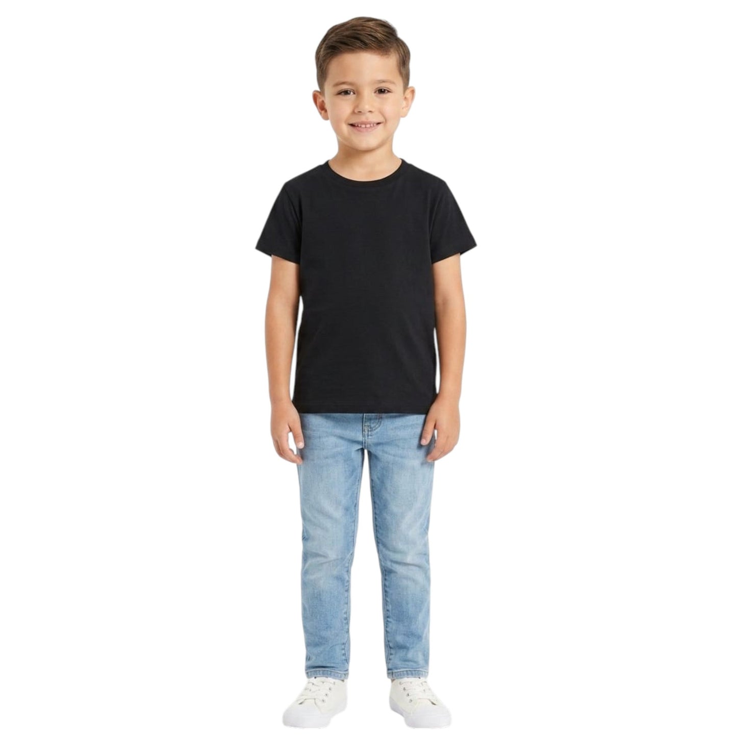 Kids Boy's Plain Solid Top,Black